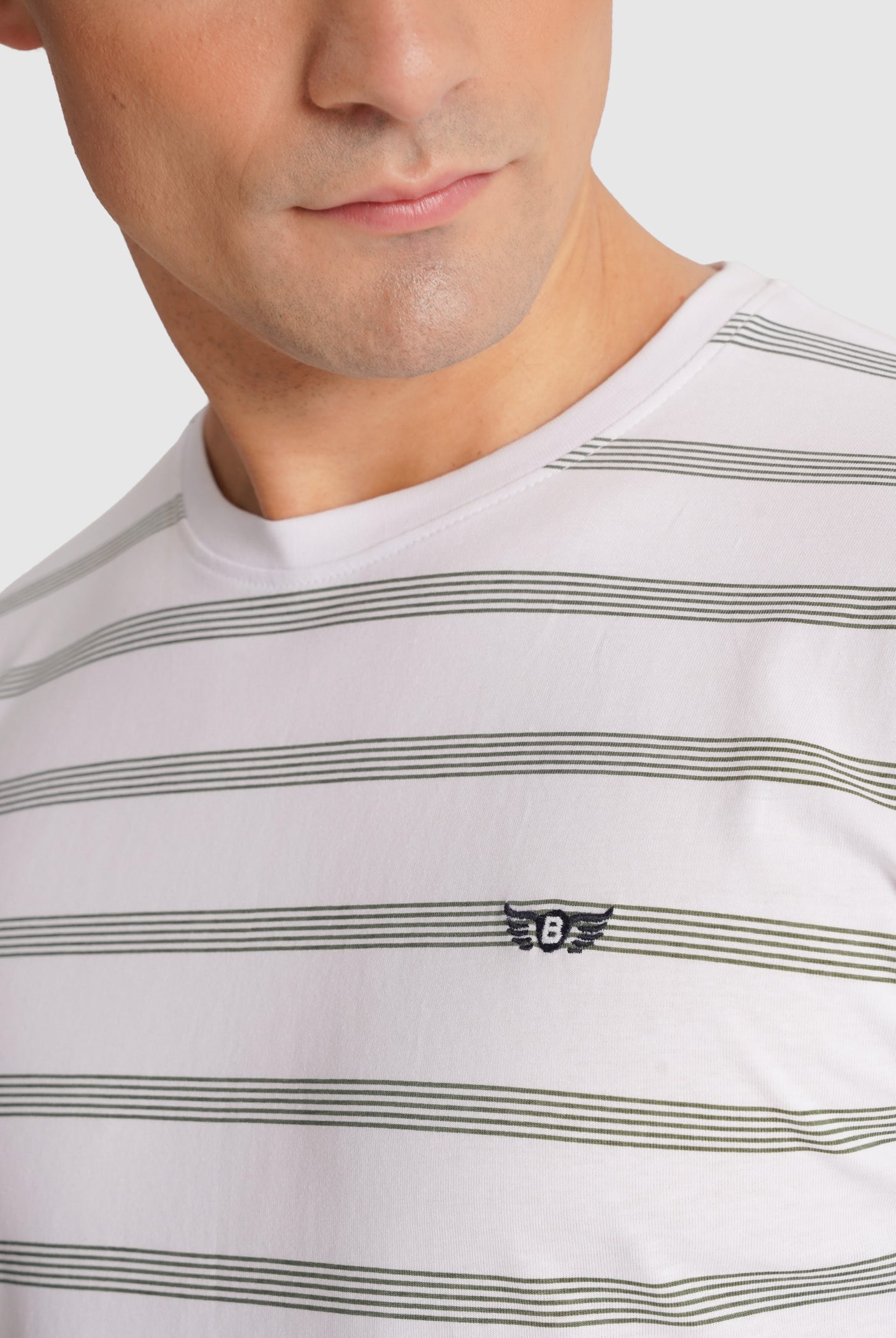 GREEN COTTON T-SHIRT SHORT SLEEVE REGULAR FIT MR. BLUE