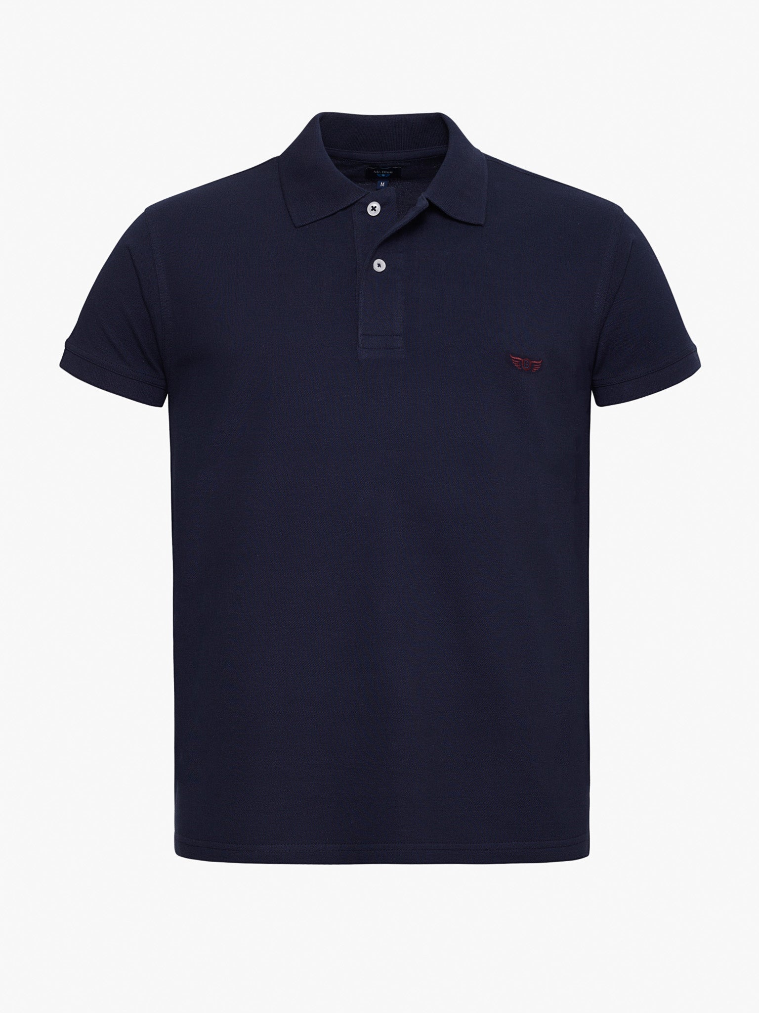 POLO ALGODÃO AZUL MANGA CURTA REGULAR FIT MR. BLUE