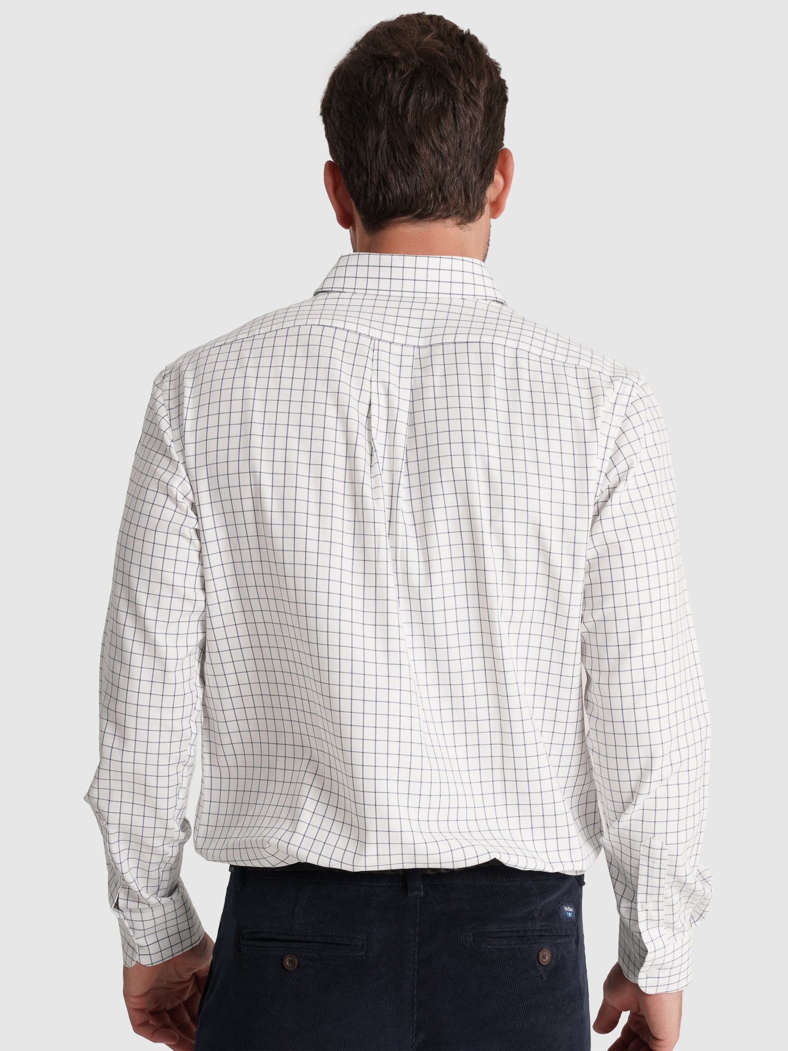 WHITE COTTON SHIRT LONG SLEEVE REGULAR FIT MR. BLUE