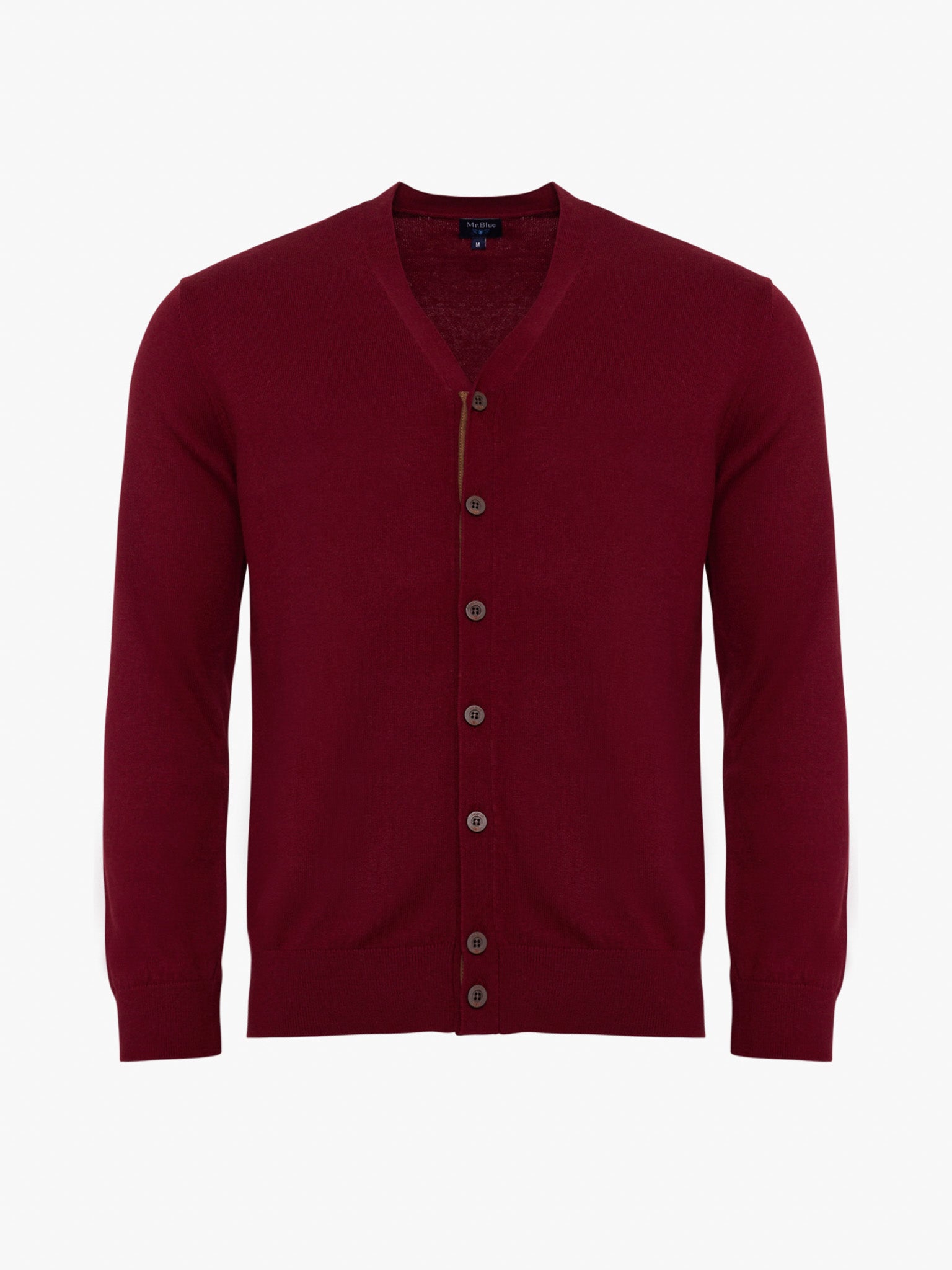 BORDEAUX WOOL PULLOVER WITH REGULAR FIT MR ELBOW PADS. BLUE