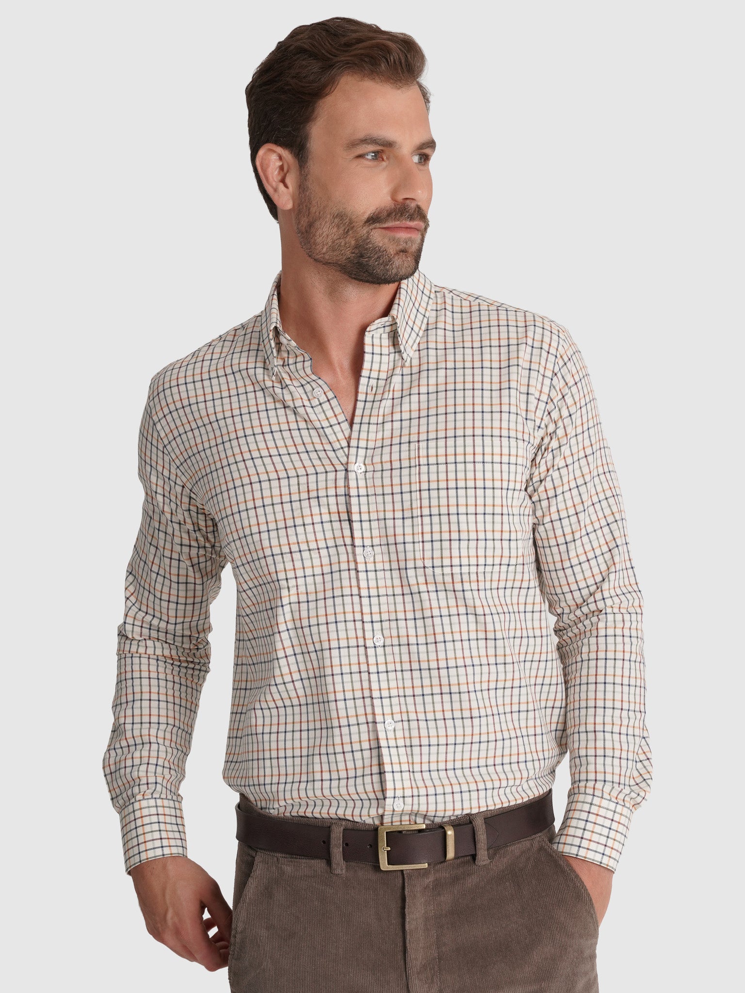 RED COTTON SHIRT LONG SLEEVE REGULAR FIT MR. BLUE