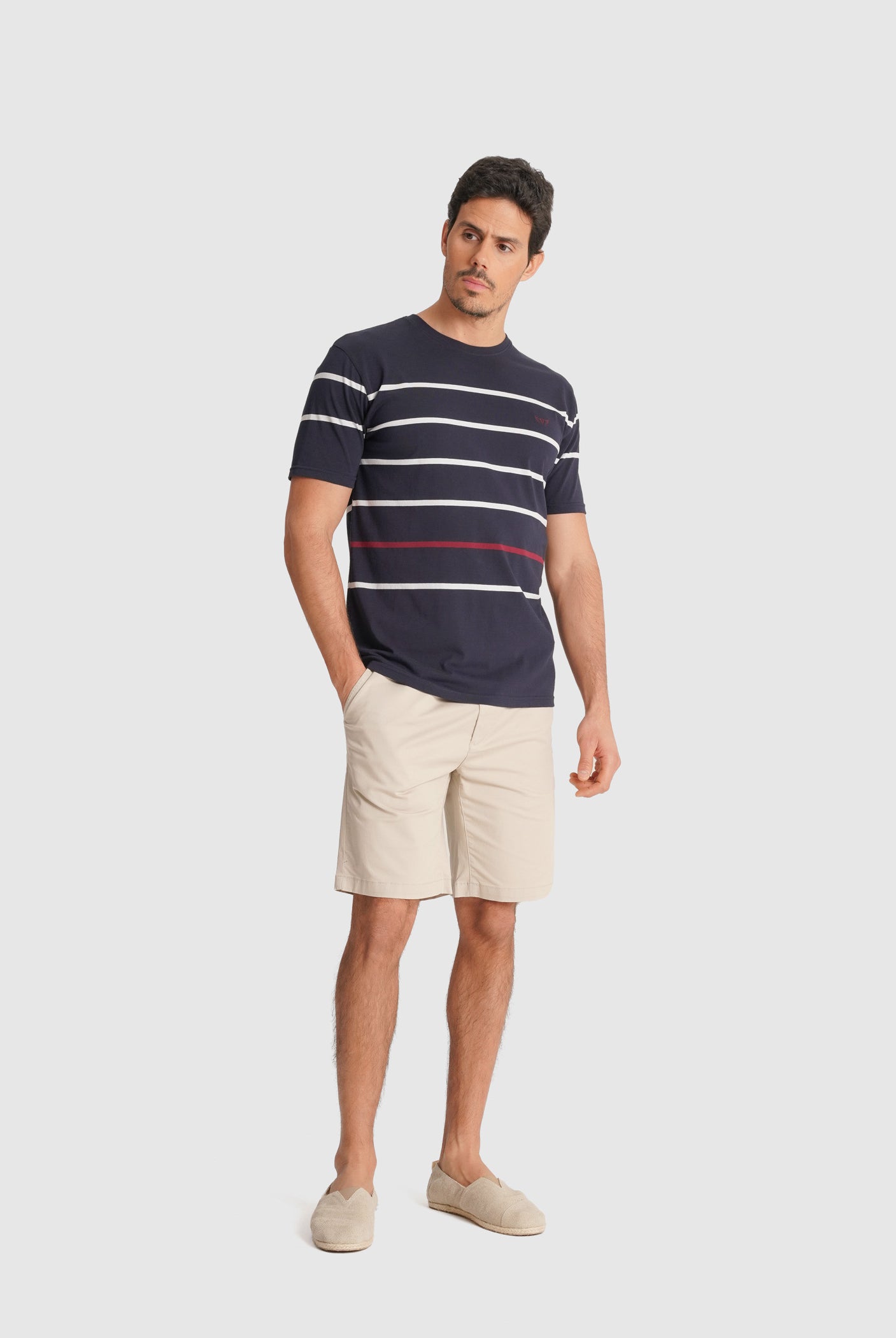 BLUE COTTON T-SHIRT SHORT SLEEVE REGULAR FIT MR. BLUE