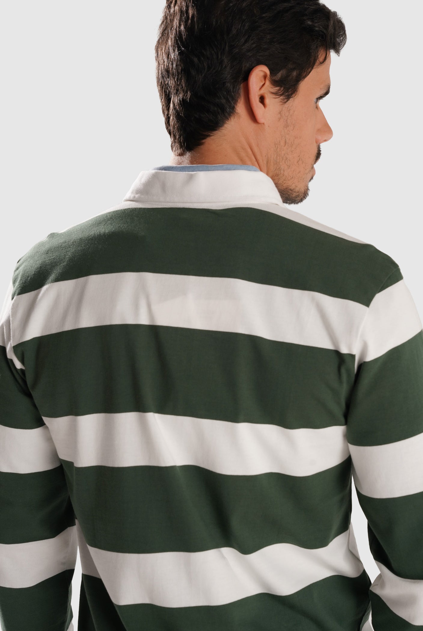 RUGBY GREEN COTTON LONG SLEEVE REGULAR FIT MR. BLUE