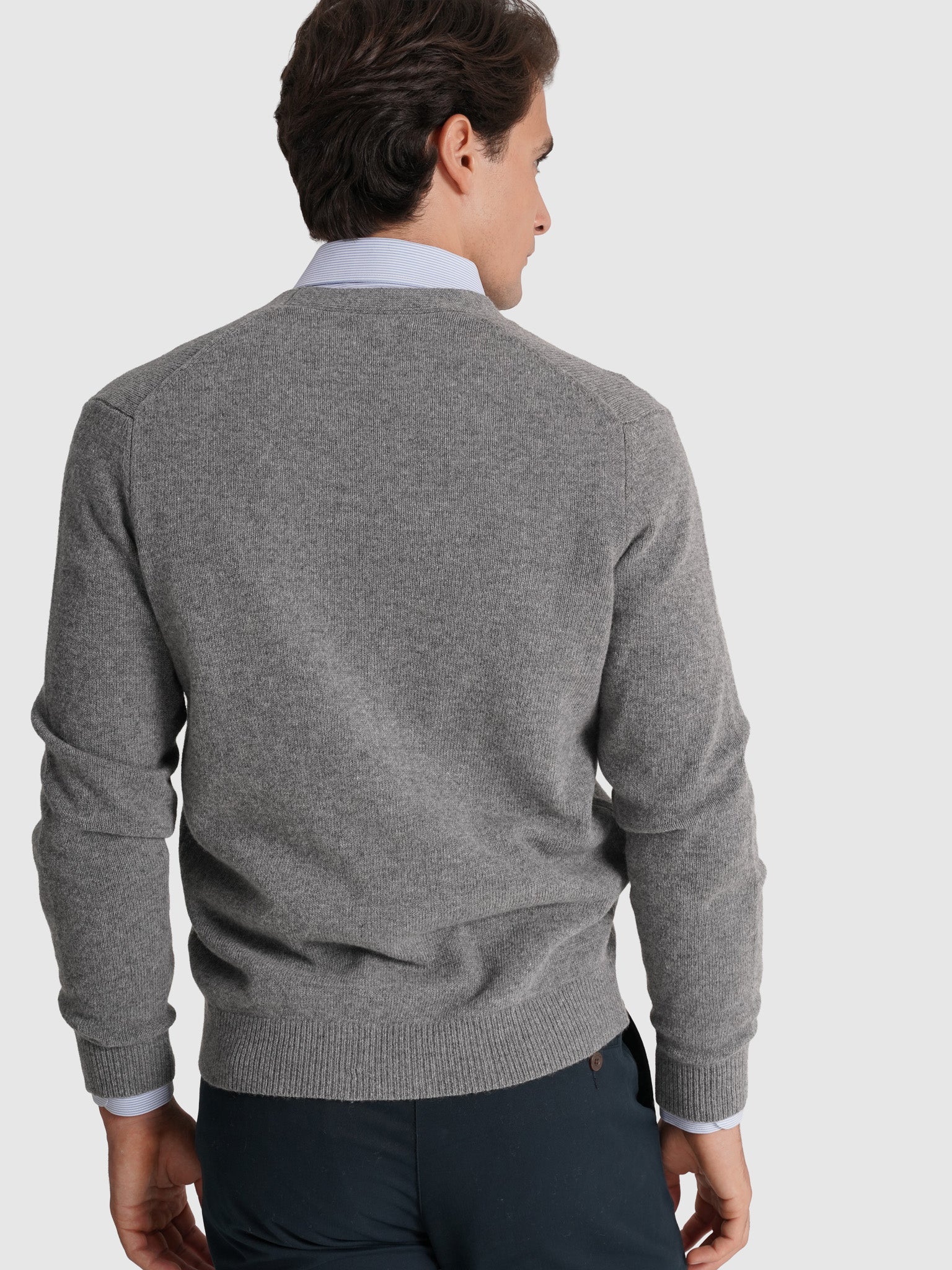 GRAY WOOL PULLOVER LONG SLEEVE REGULAR FIT MR. BLUE