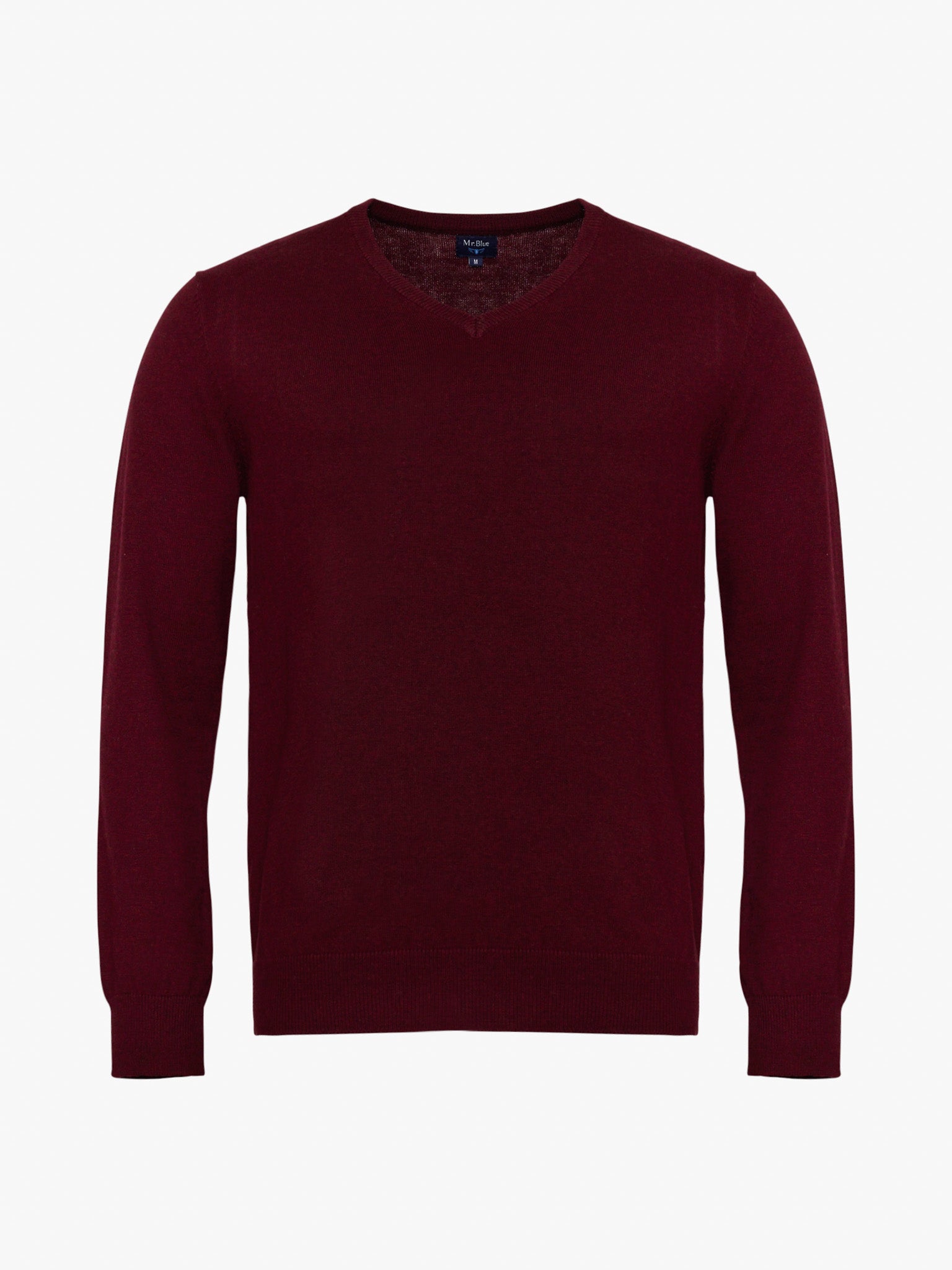 BORDEAUX CASHMERE PULLOVER LONG SLEEVE REGULAR FIT MR. BLUE