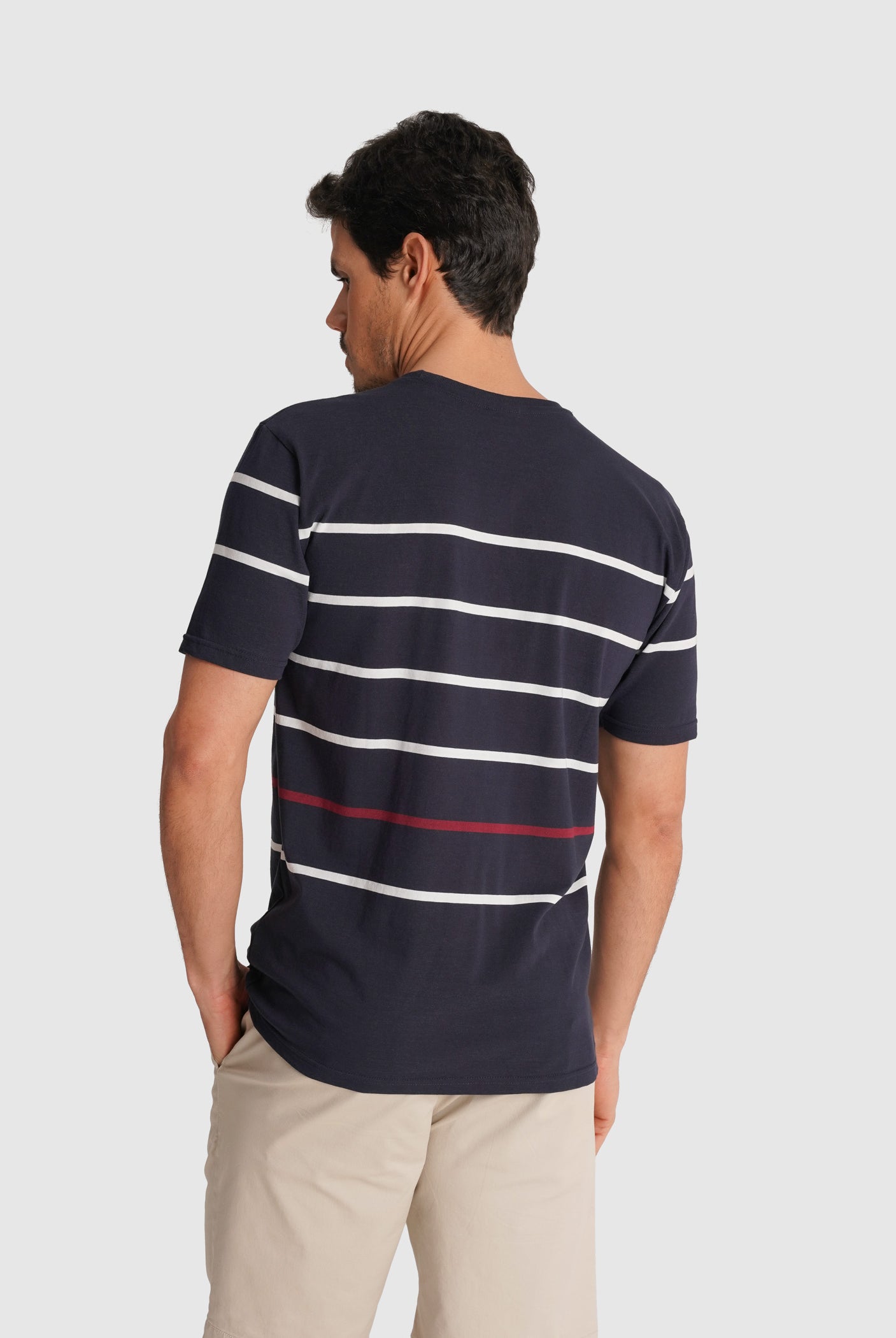 BLUE COTTON T-SHIRT SHORT SLEEVE REGULAR FIT MR. BLUE