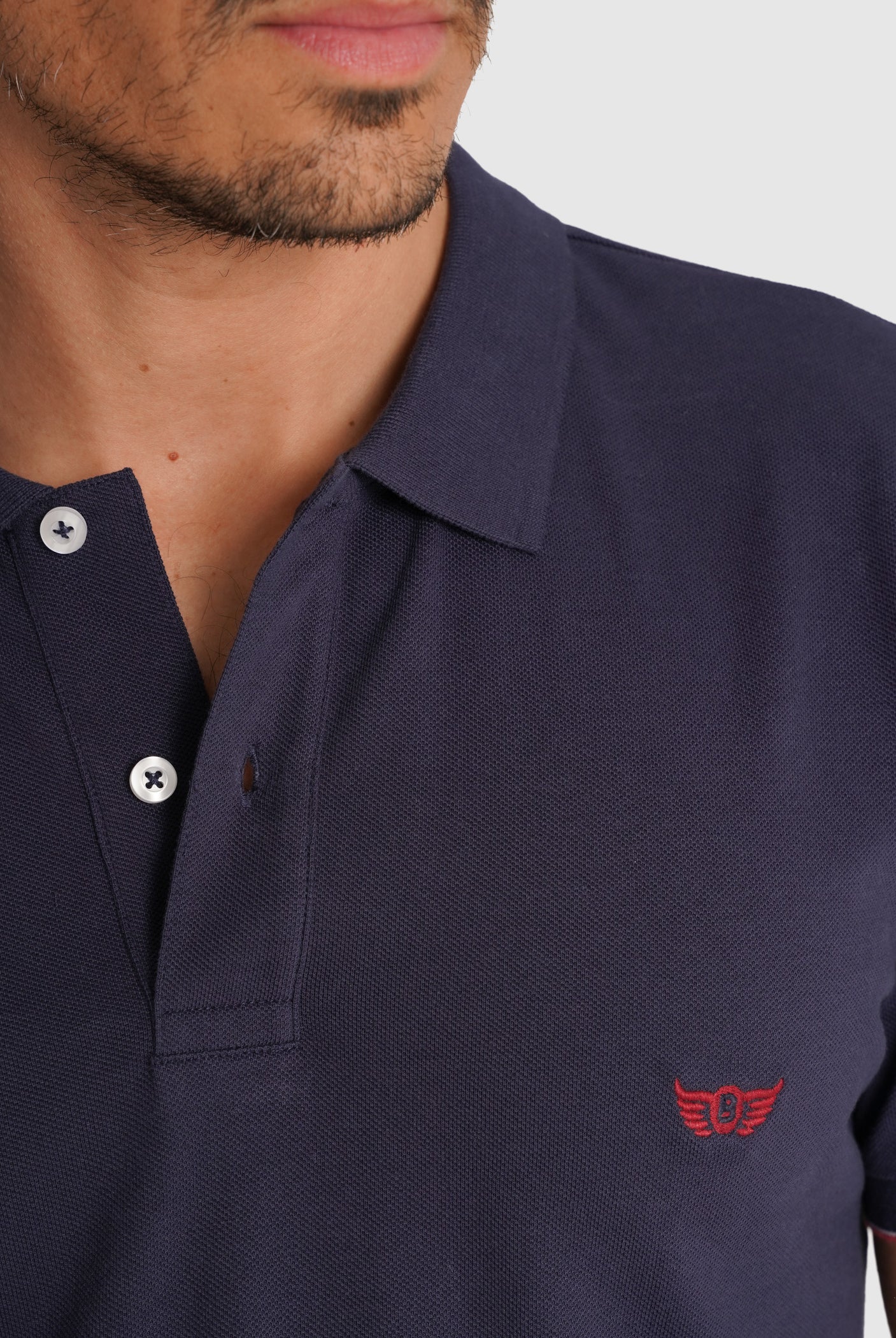 BLUE PIQUET POLO SHORT SLEEVE REGULAR FIT MR. BLUE