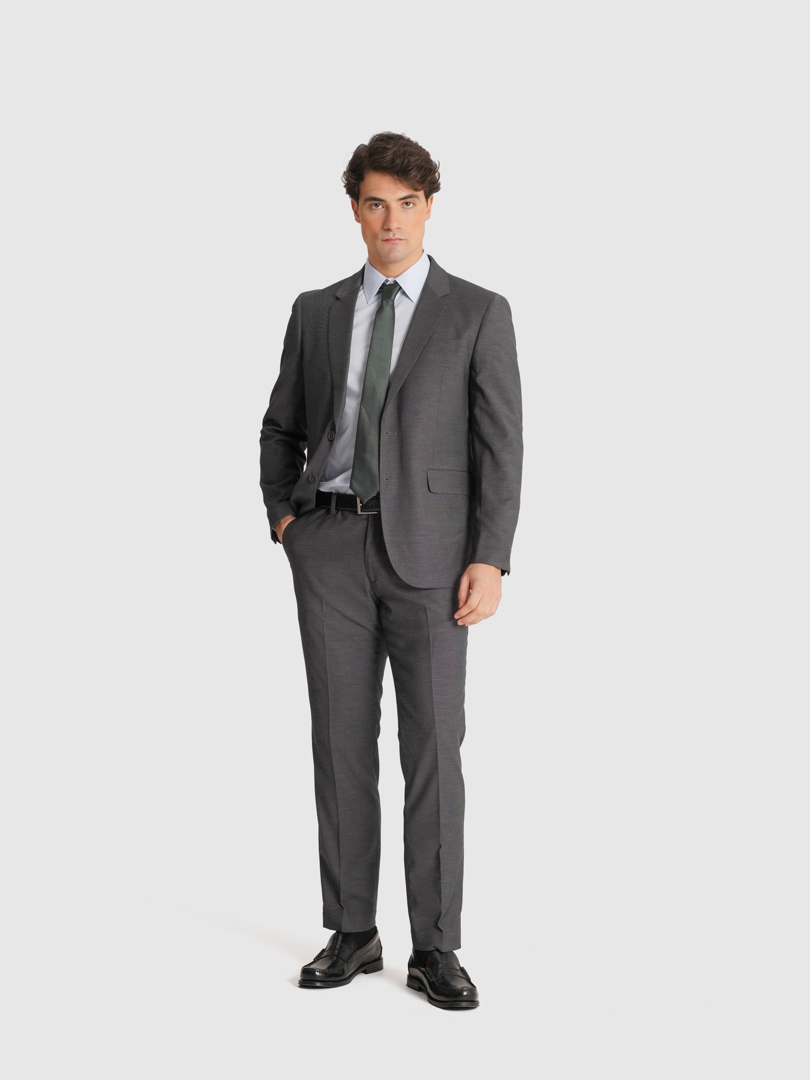 FATO CINZENTO MANGA COMPRIDA REGULAR FIT MR. BLUE