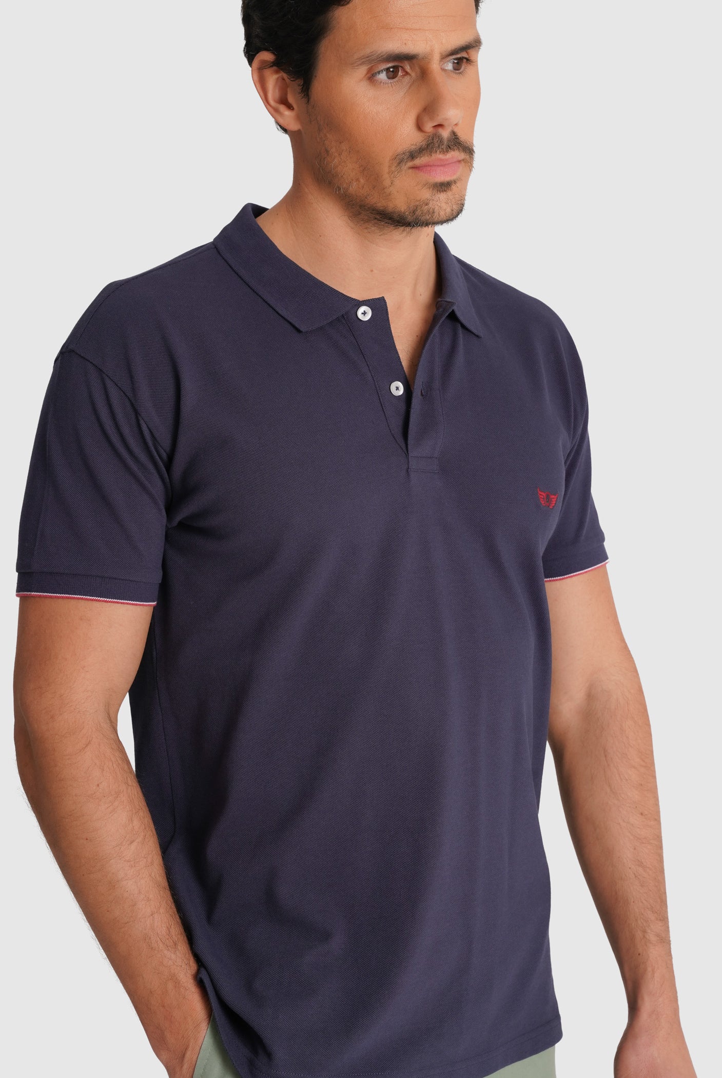 BLUE PIQUET POLO SHORT SLEEVE REGULAR FIT MR. BLUE