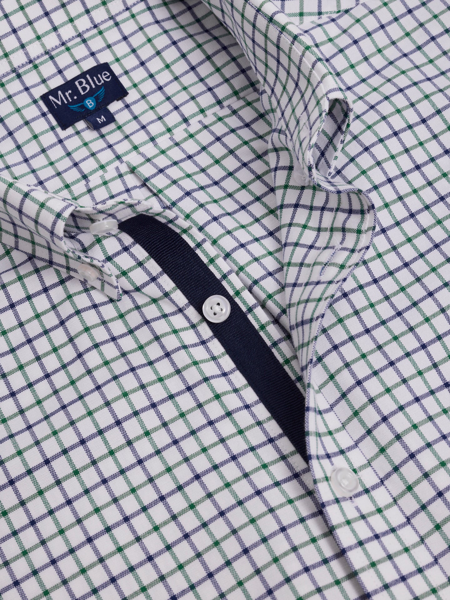 BLUE COTTON SHIRT SHORT SLEEVE REGULAR FIT MR. BLUE