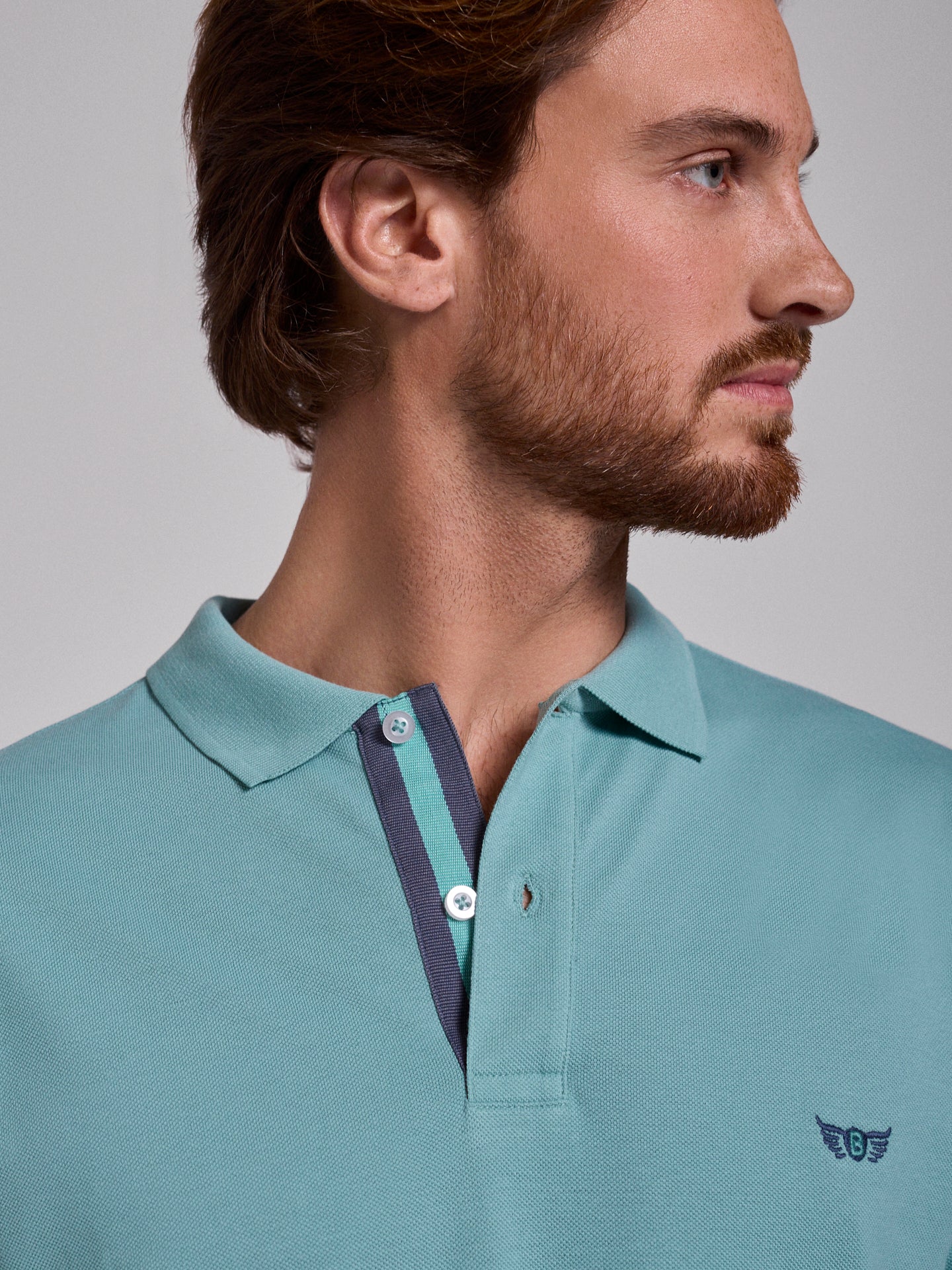 GREEN POLO SHORT SLEEVE REGULAR FIT MR. BLUE