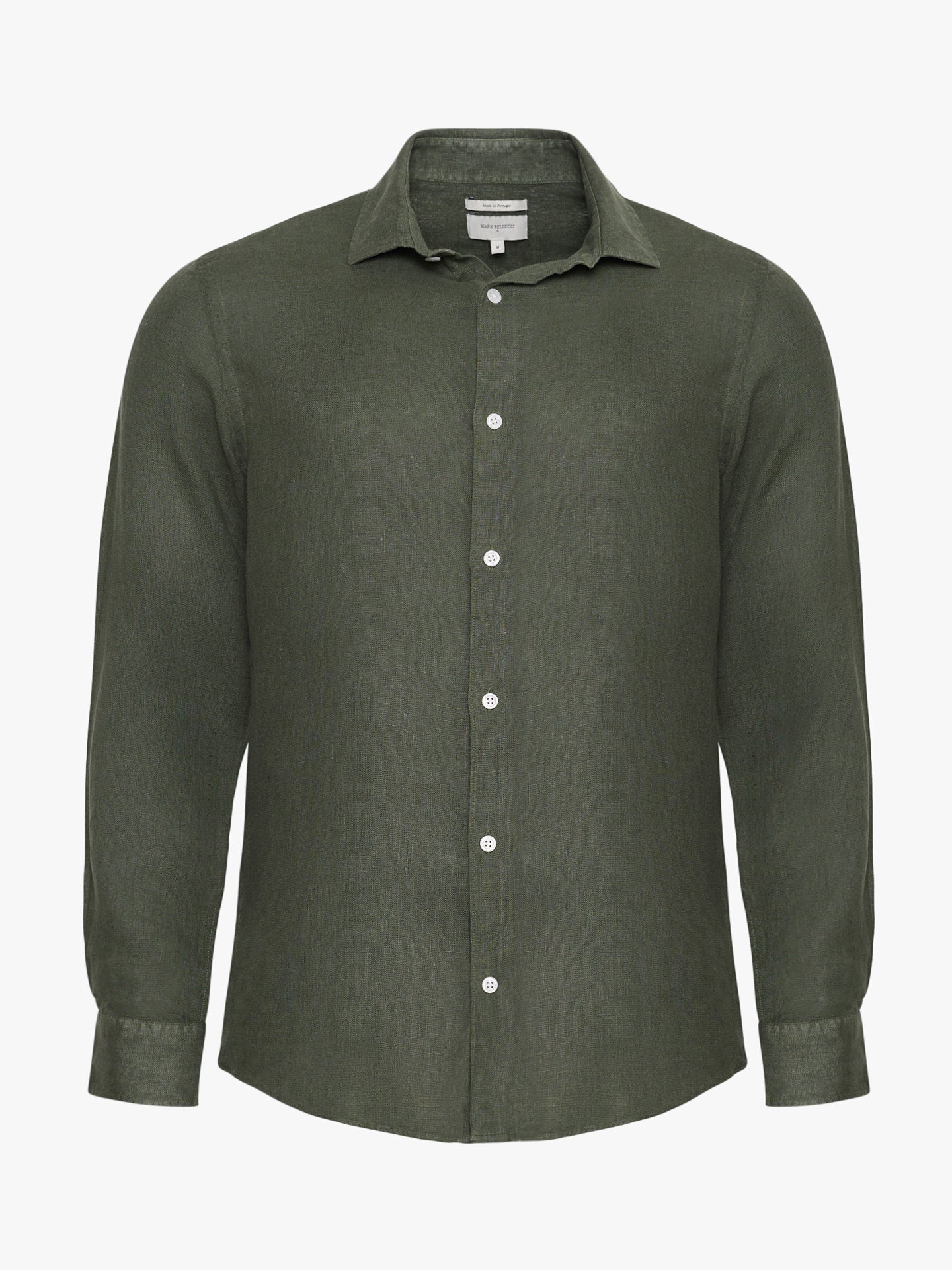 Mr. Blue Green Linen Tailored Fit Shirt
