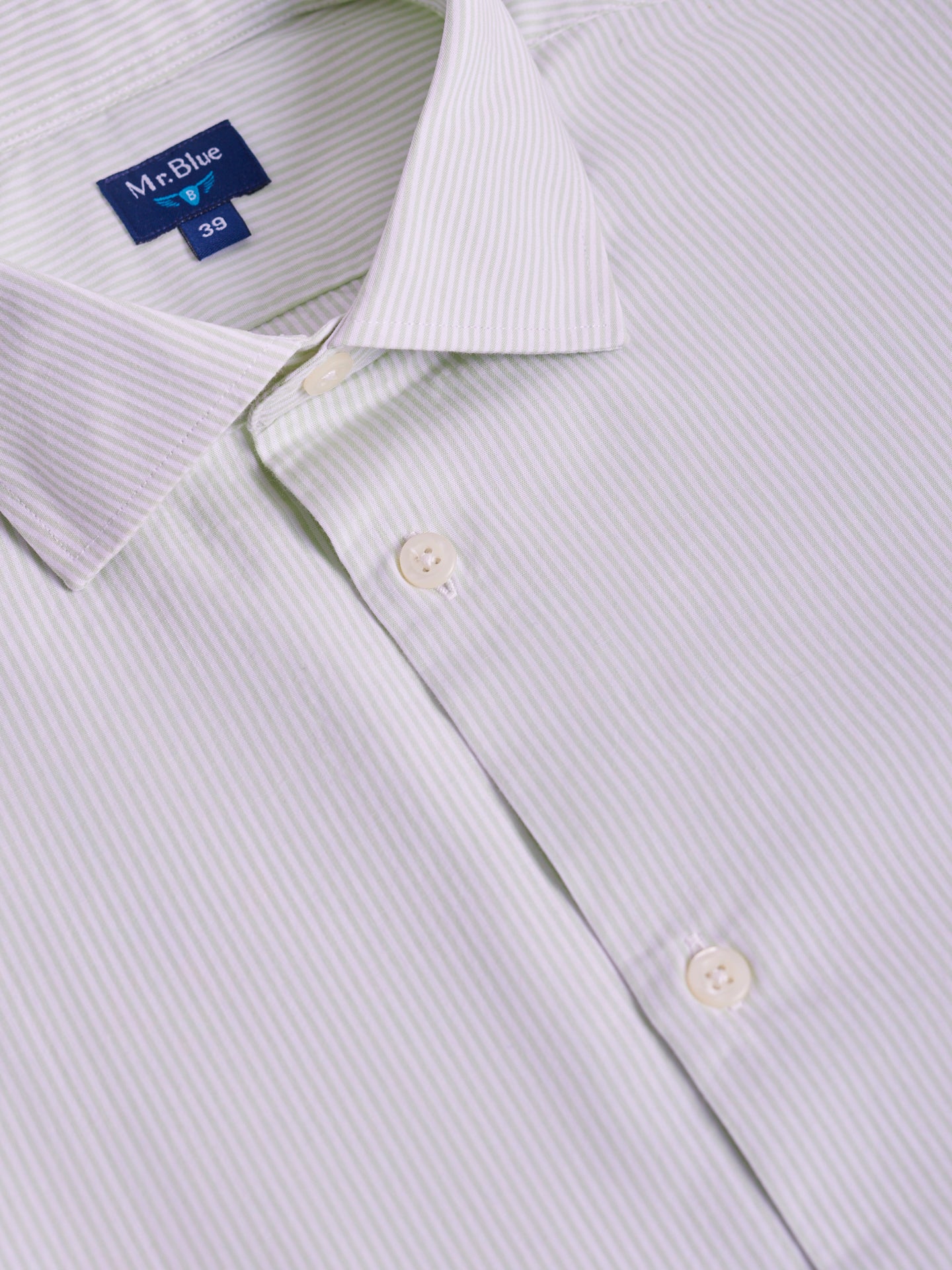 Classic Fit Green Poplin Shirt Mr. Blue