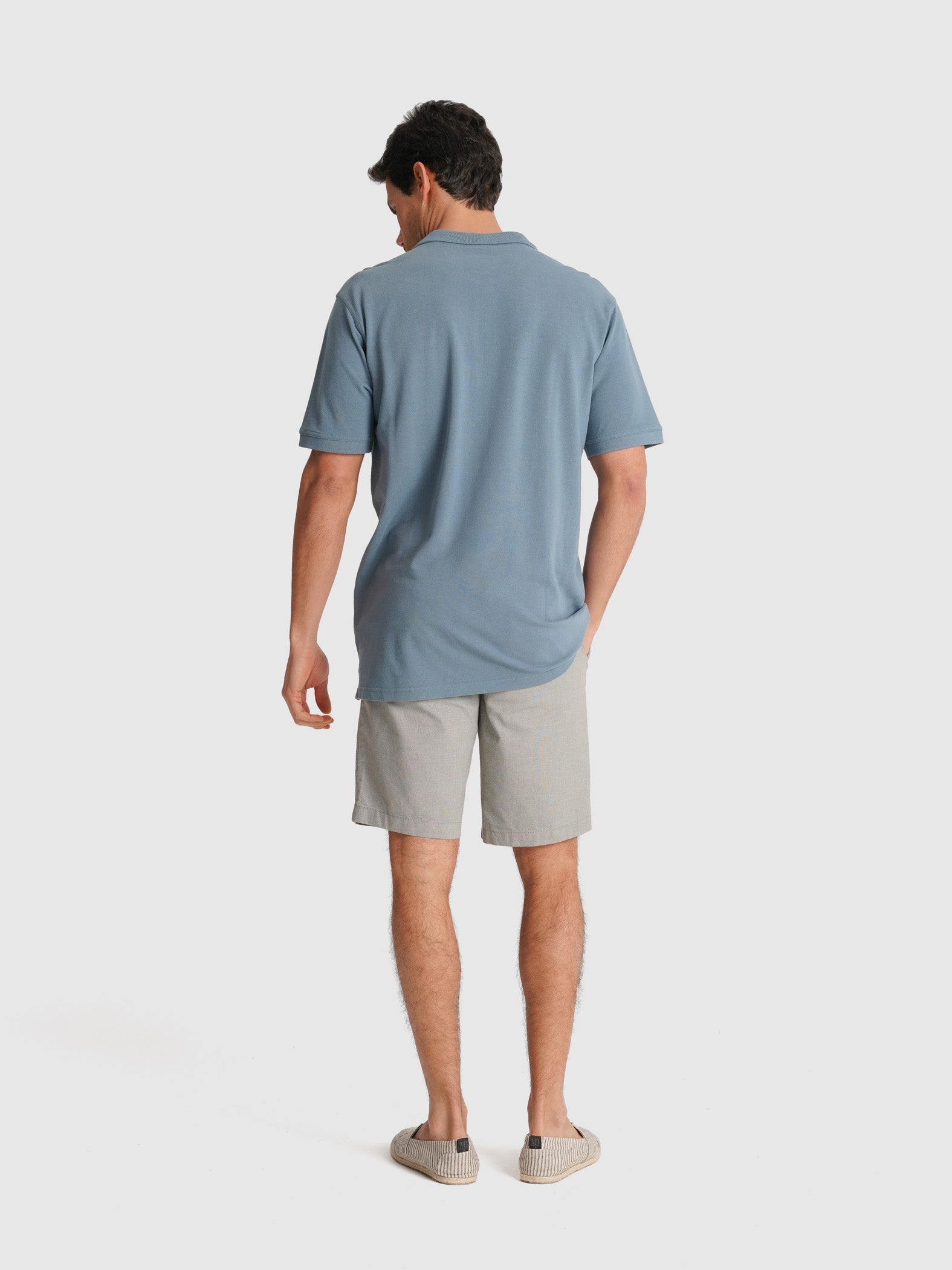 POLO PIQUET AZUL MANGA CURTA TAILORED FIT MR. BLUE