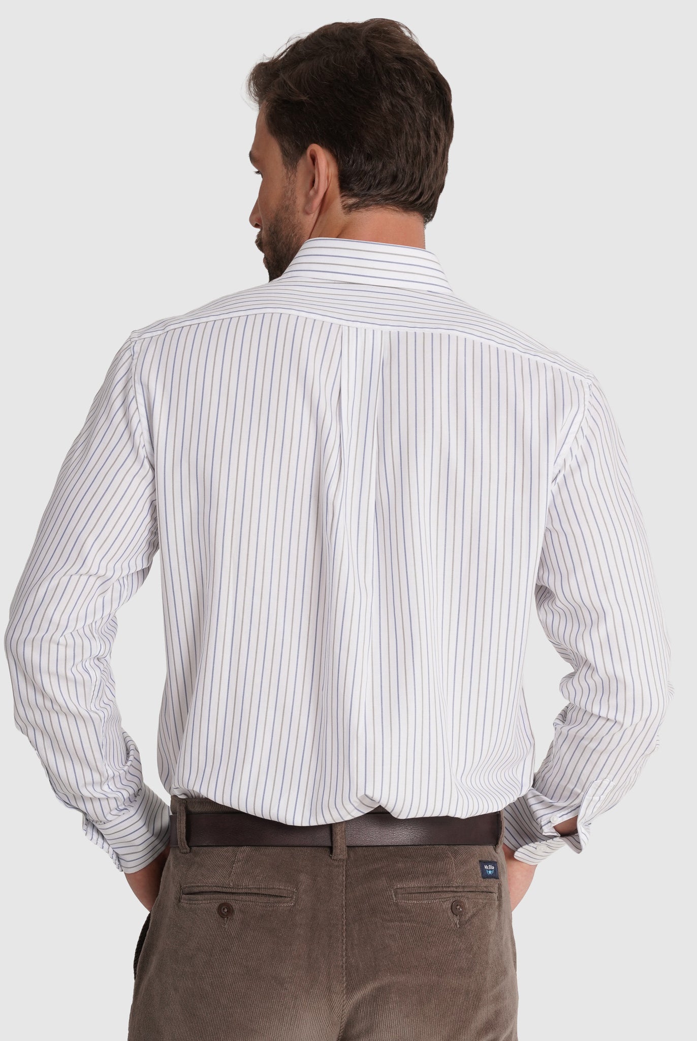 Camisa Algodão Azul Manga Comprida Regular Fit Mr. Blue