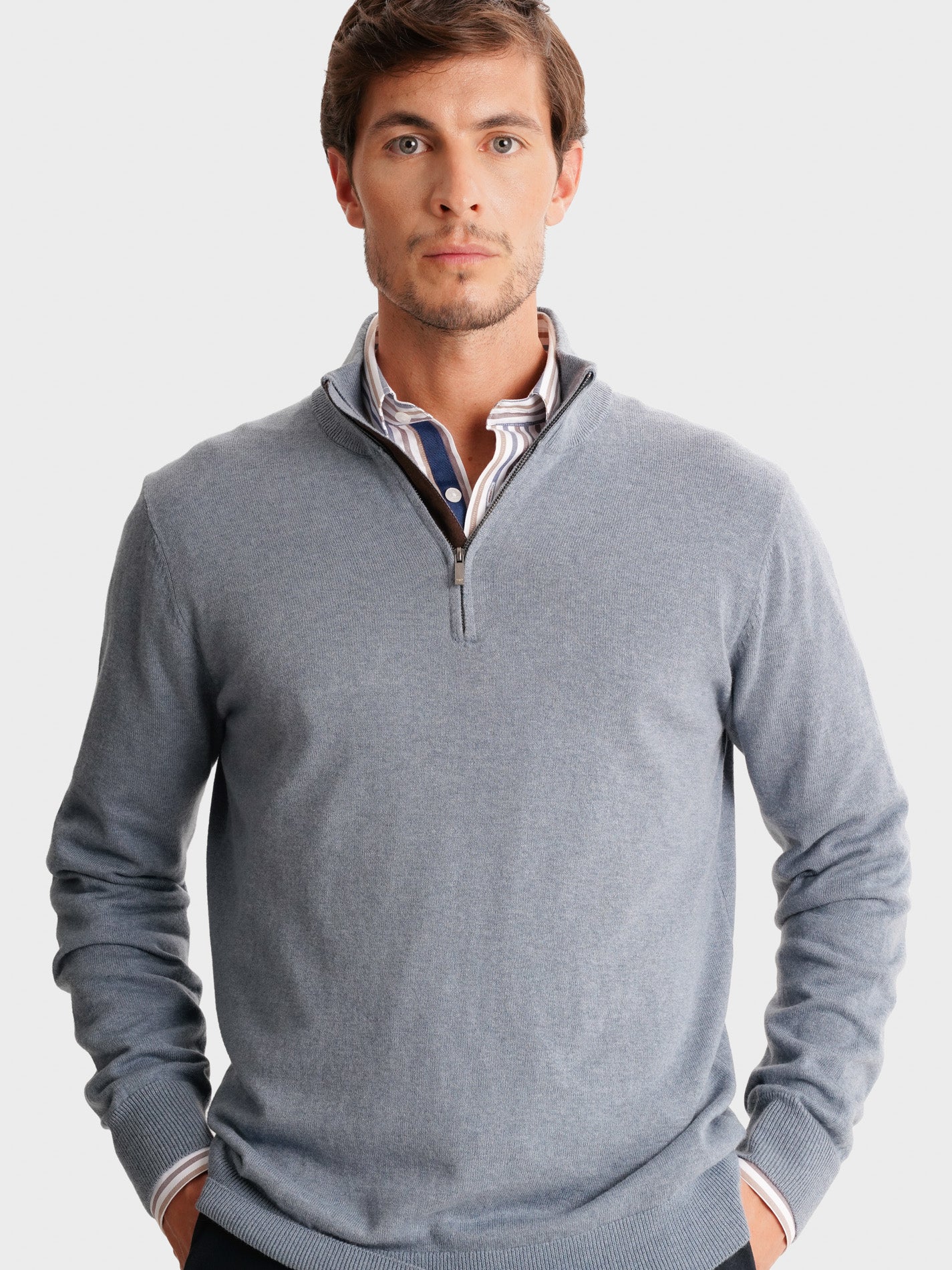 BLUE THIN PULLOVER LONG SLEEVE REGULAR FIT MR. BLUE