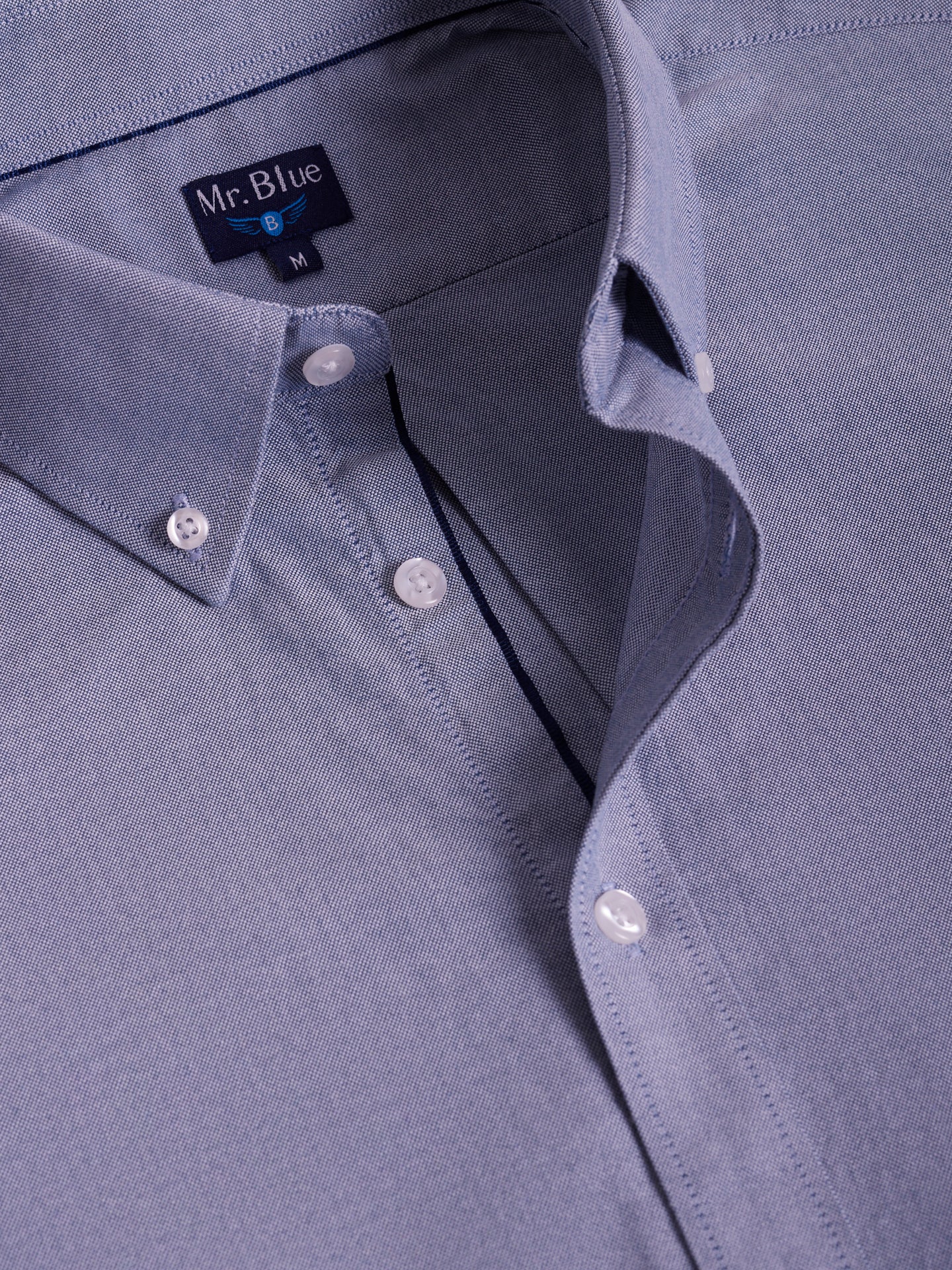 BLUE REGULAR FIT MR SHIRT. BLUE