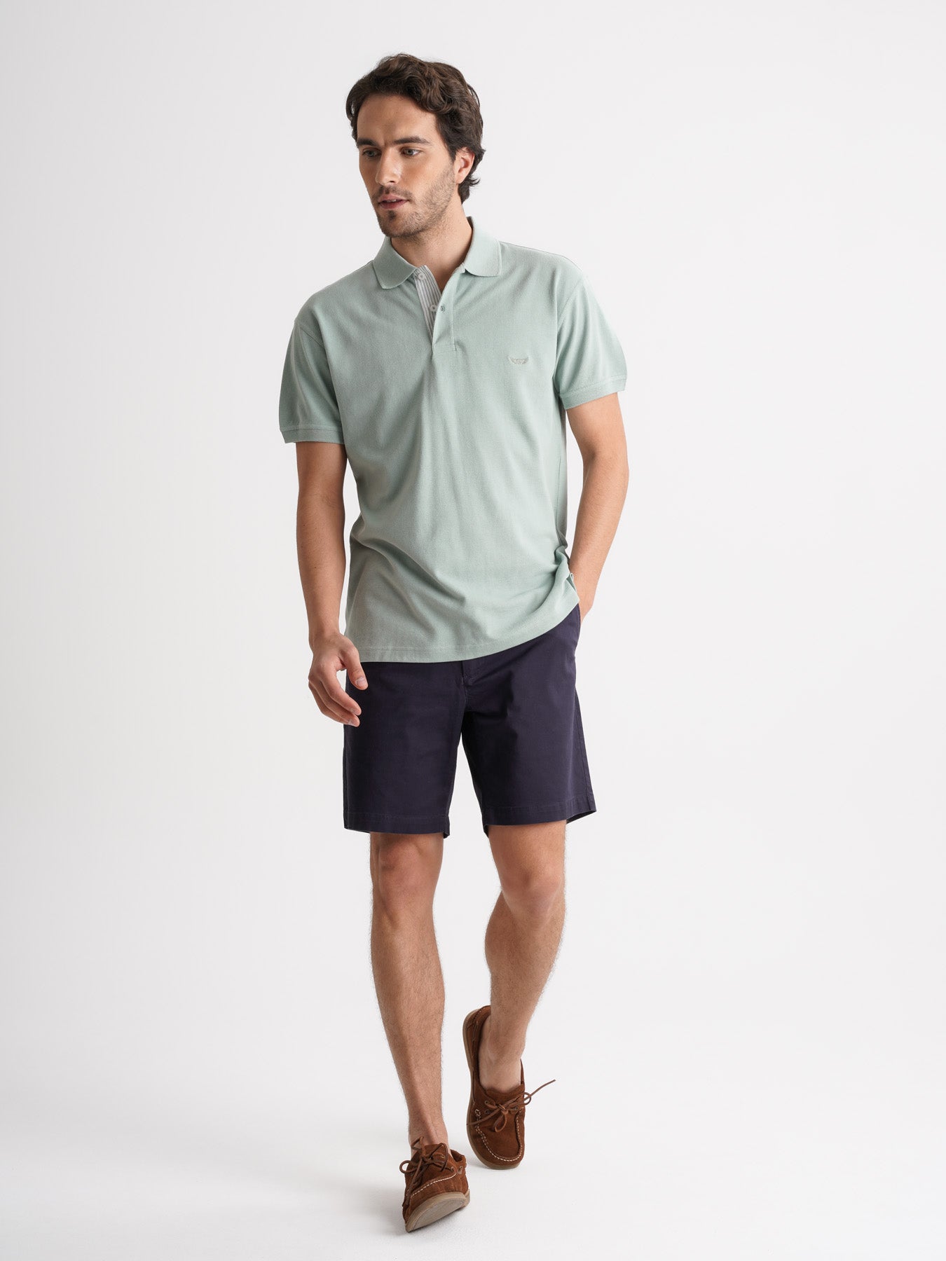 GREEN POLO SHORT SLEEVE REGULAR FIT MR. BLUE