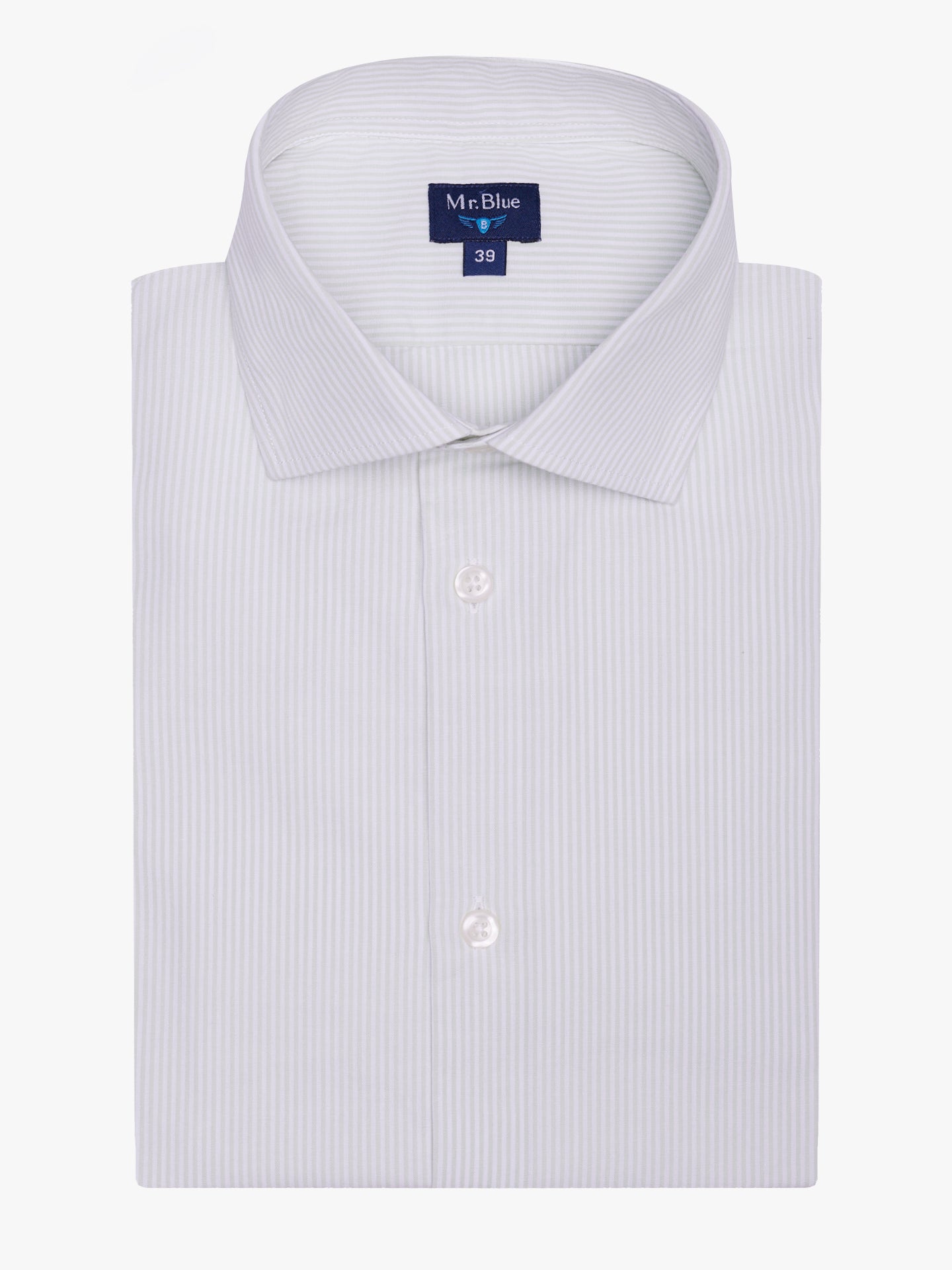 Classic Fit Green Poplin Shirt Mr. Blue