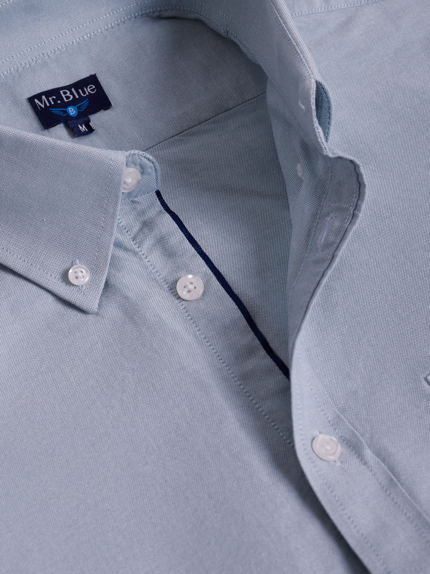 GREEN REGULAR FIT MR SHIRT. BLUE