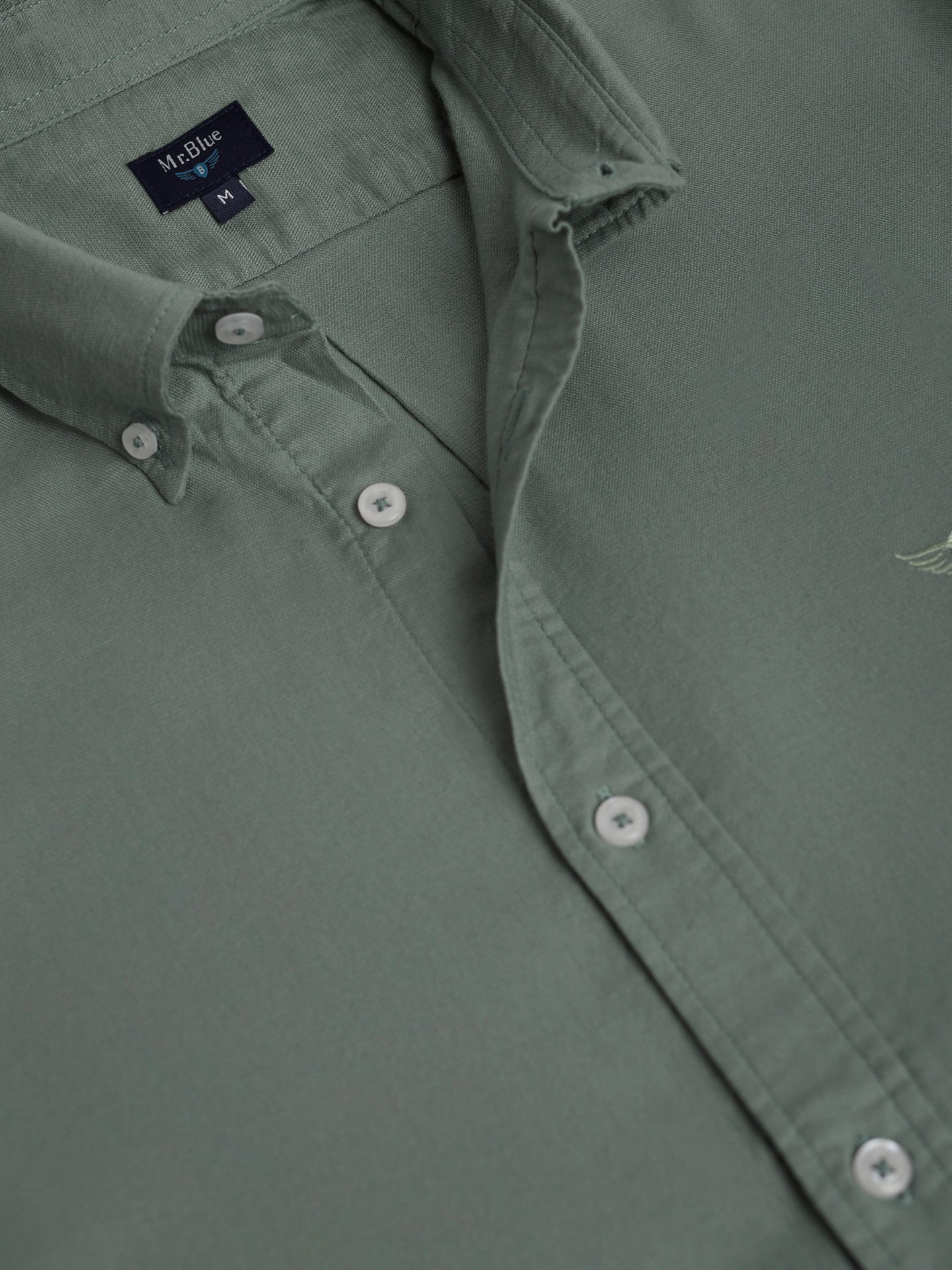 Regular Fit Dobby Green Mr. Blue Shirt