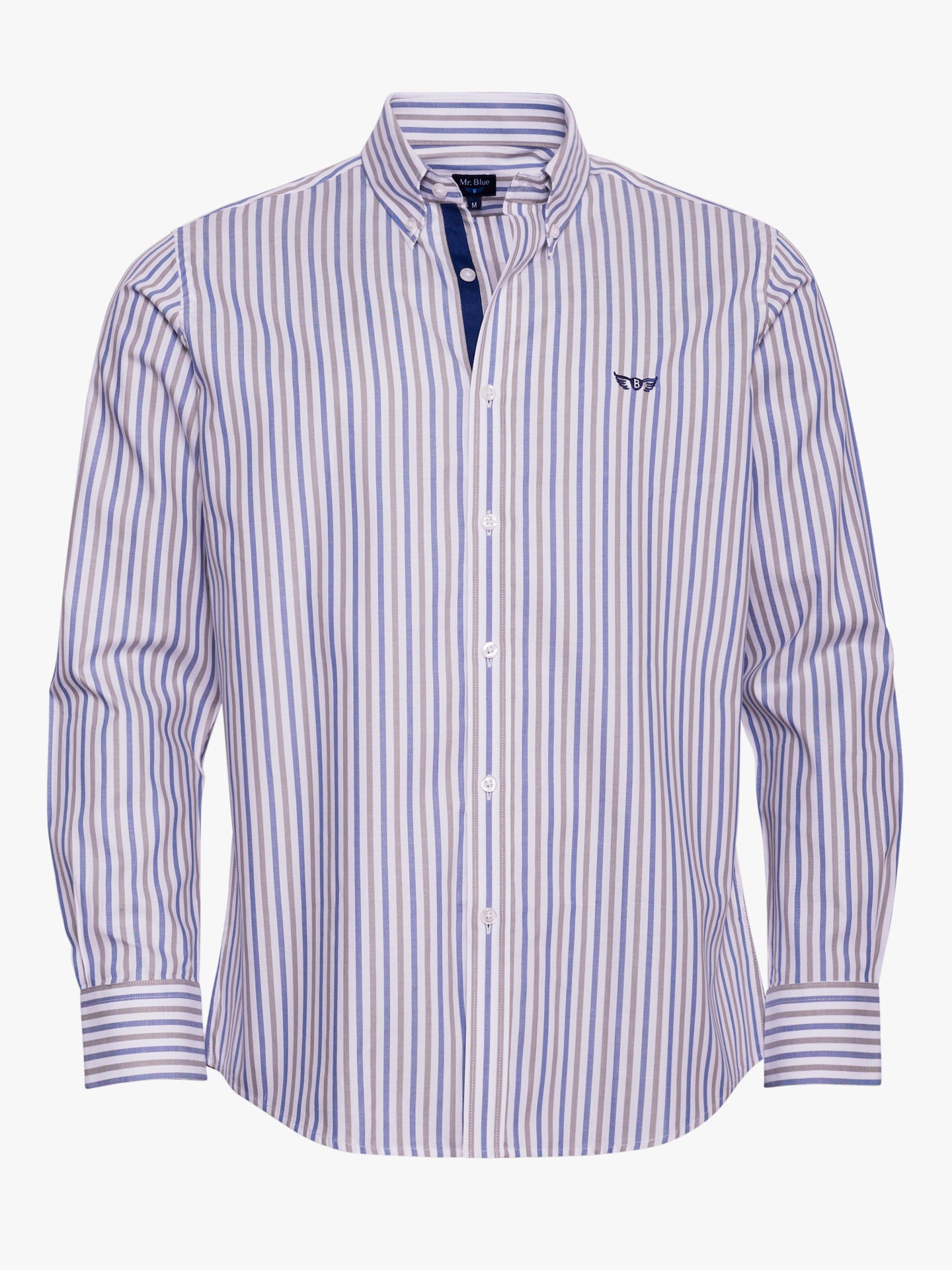 BLUE REGULAR FIT MR SHIRT. BLUE