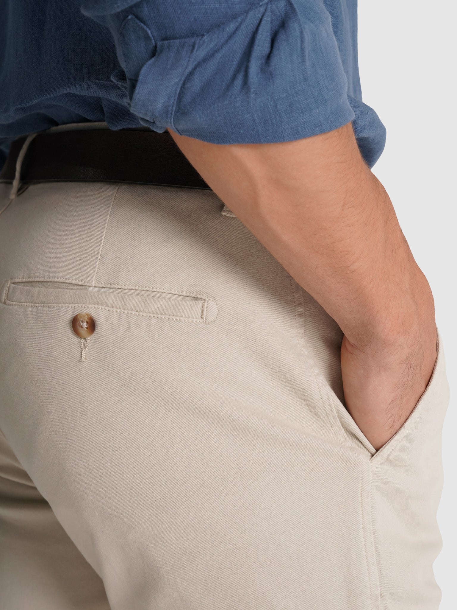 BEIGE REGULAR FIT TROUSERS MARK BELLUCCI