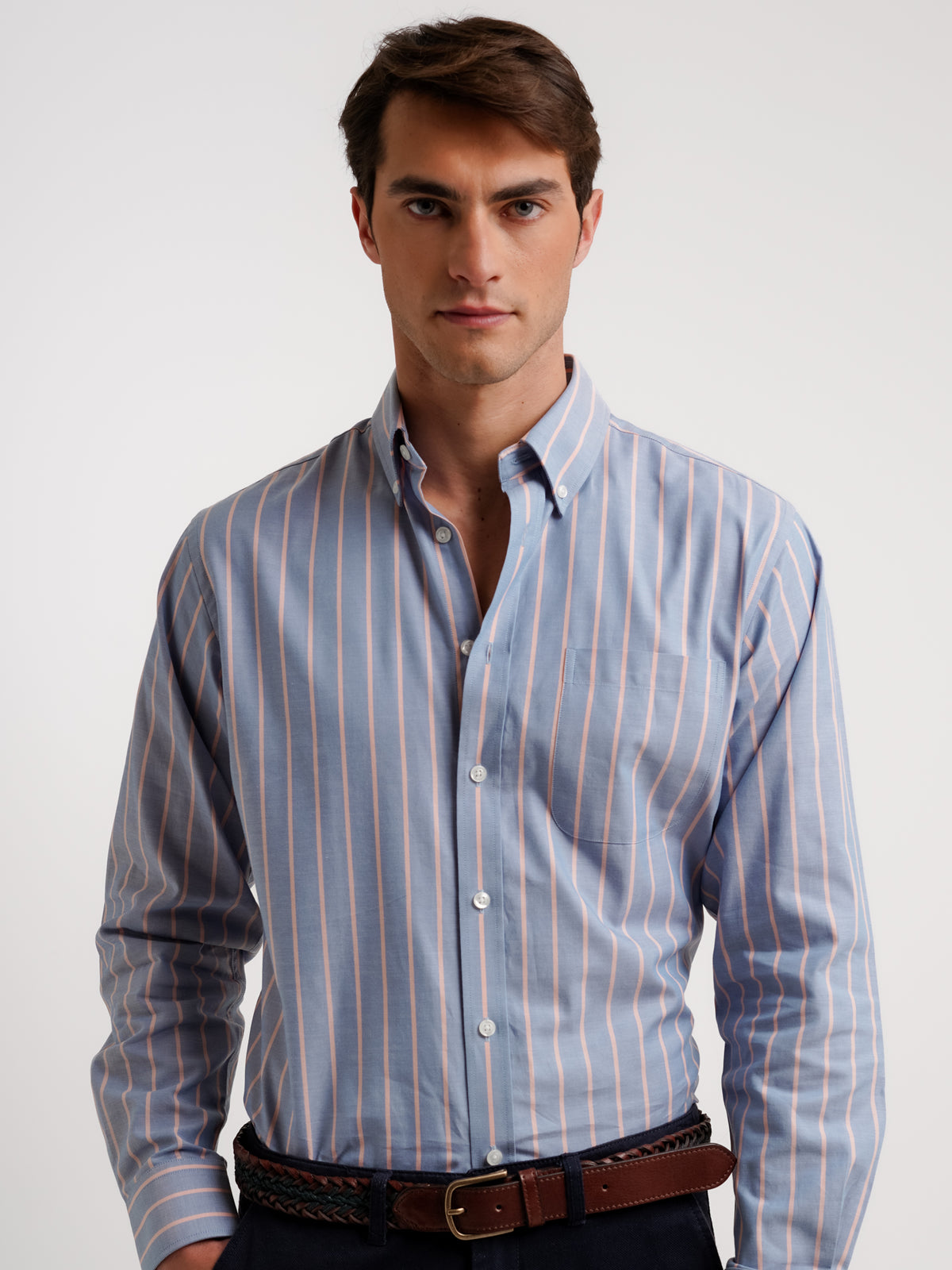 Mr. Blue Regular Fit Oxford Blue Shirt