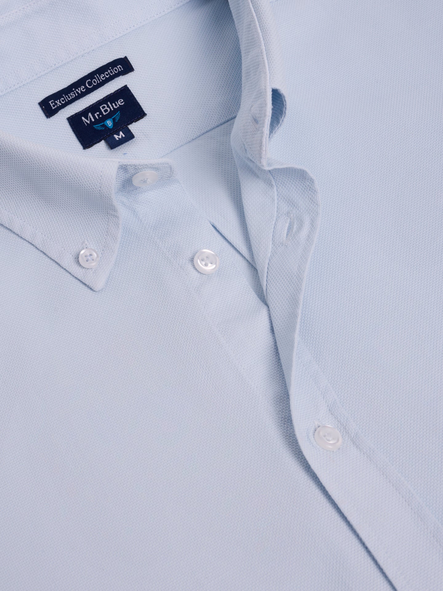 BLUE COTTON SHIRT LONG SLEEVE REGULAR FIT MR. BLUE