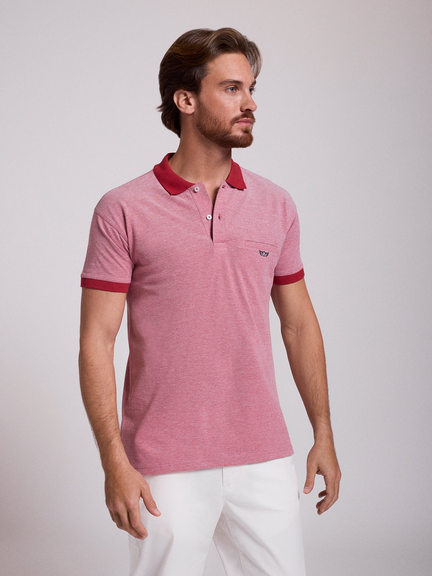 RED POLO SHORT SLEEVE REGULAR FIT MR. BLUE