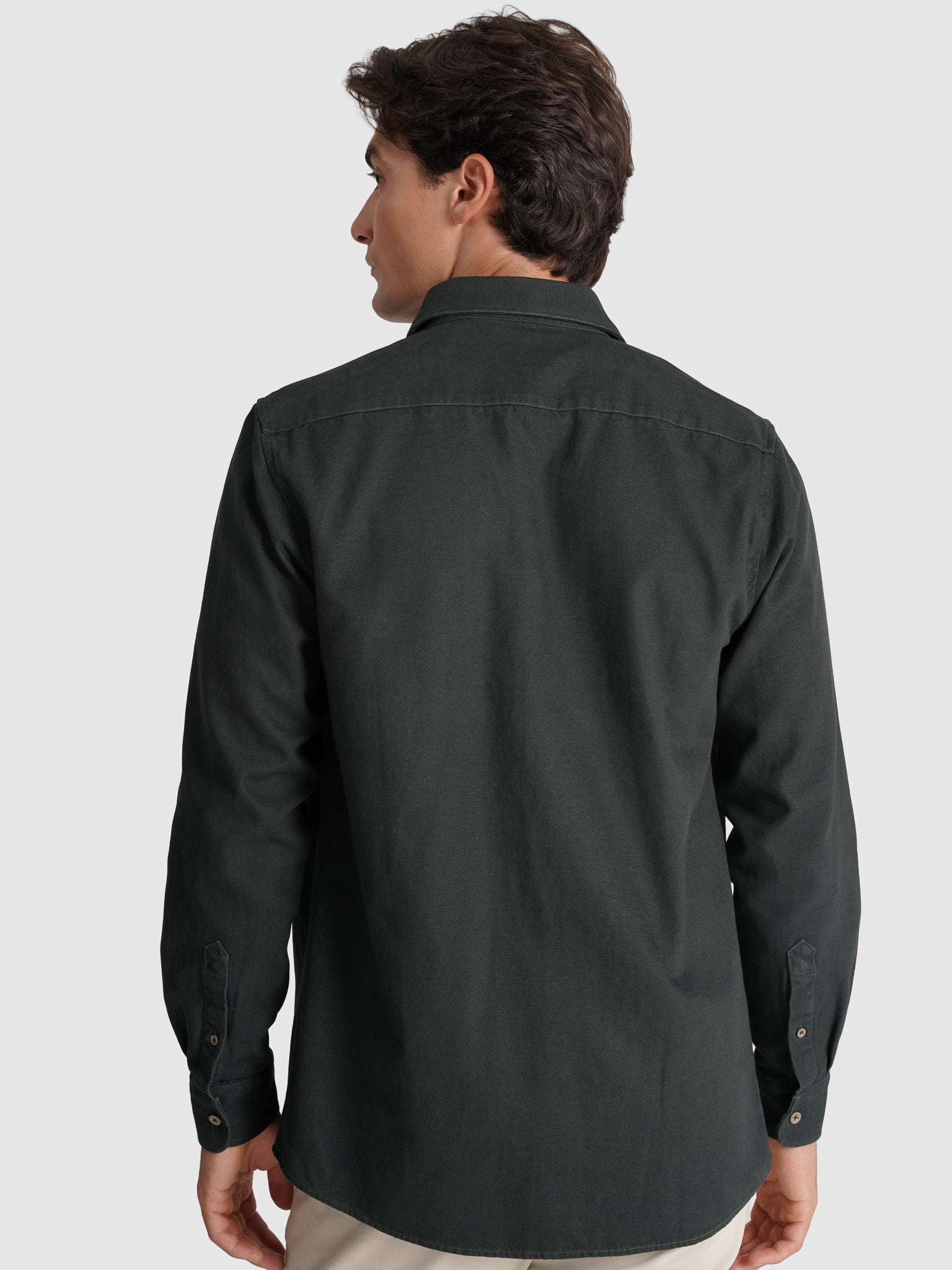 GRAY COTTON OVERSHIRT LONG SLEEVE REGULAR FIT MARK BELLUCCI