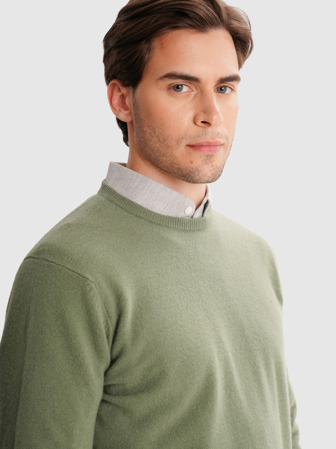 GREEN THIN PULLOVER LONG SLEEVE REGULAR FIT MR. BLUE