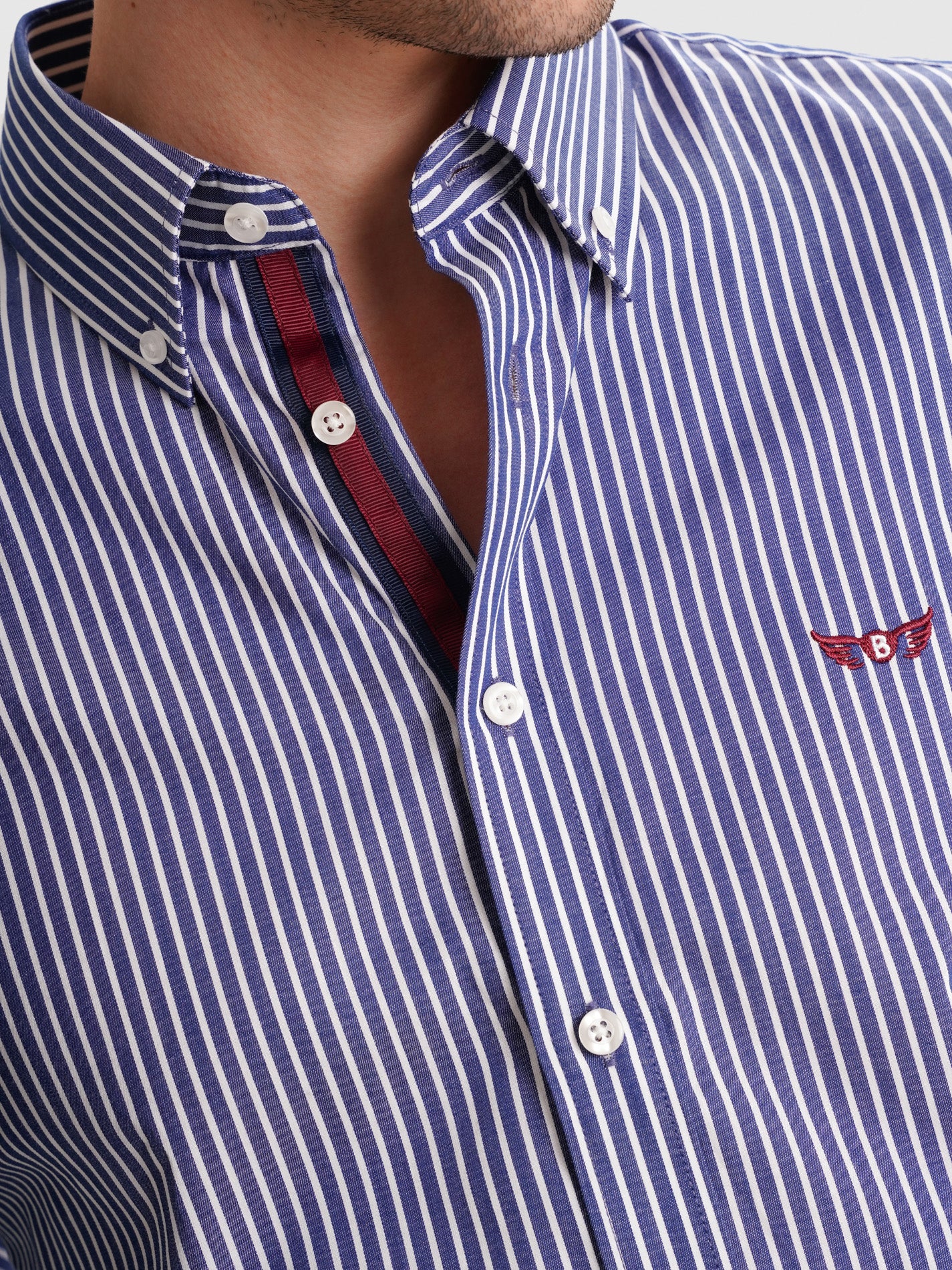 BLUE REGULAR FIT MR SHIRT. BLUE