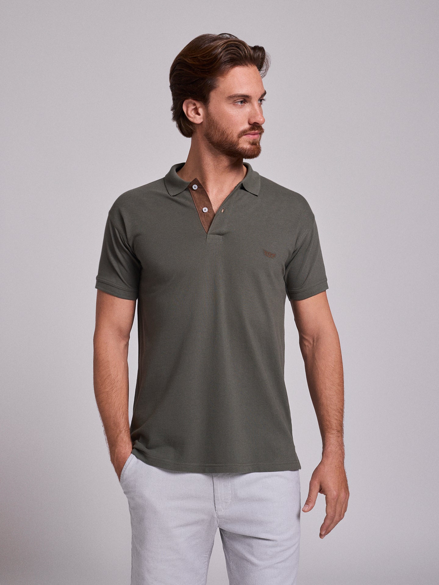 GREEN POLO SHORT SLEEVE REGULAR FIT MR. BLUE