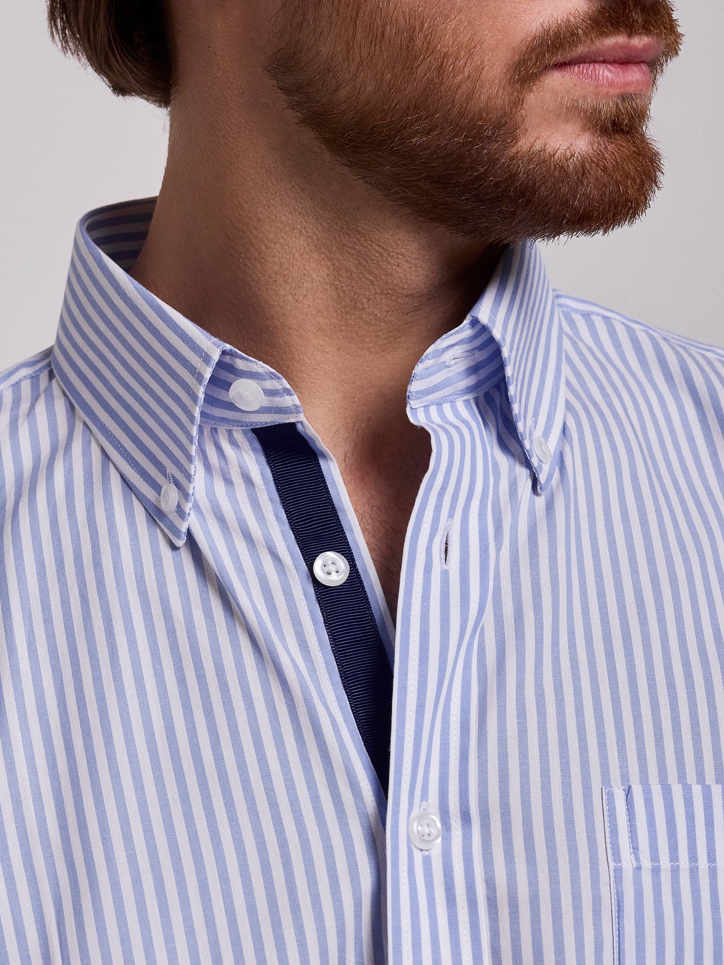 BLUE COTTON SHIRT LONG SLEEVE REGULAR FIT MR. BLUE