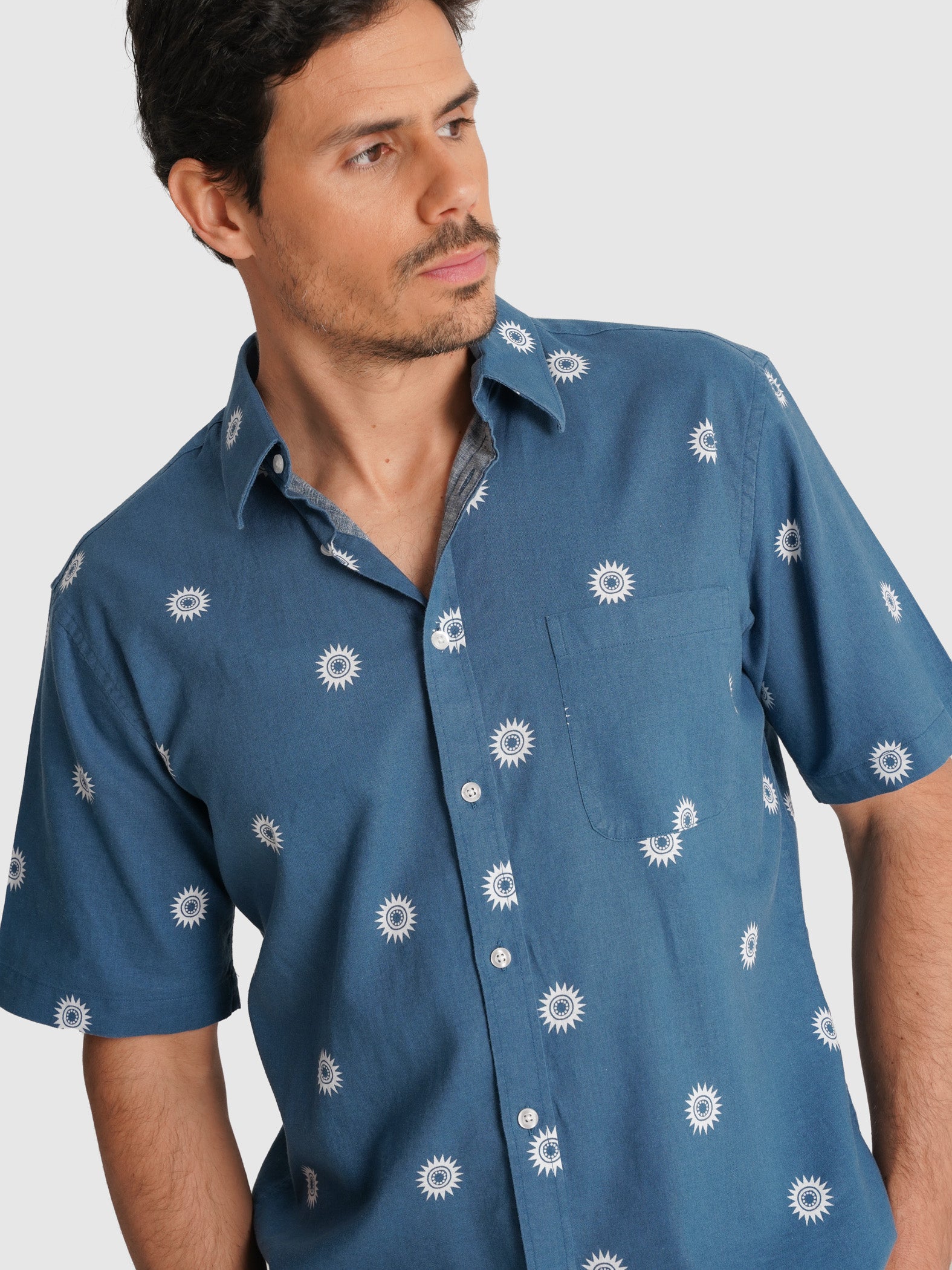 BLUE SHORT SLEEVE REGULAR FIT MR. BLUE