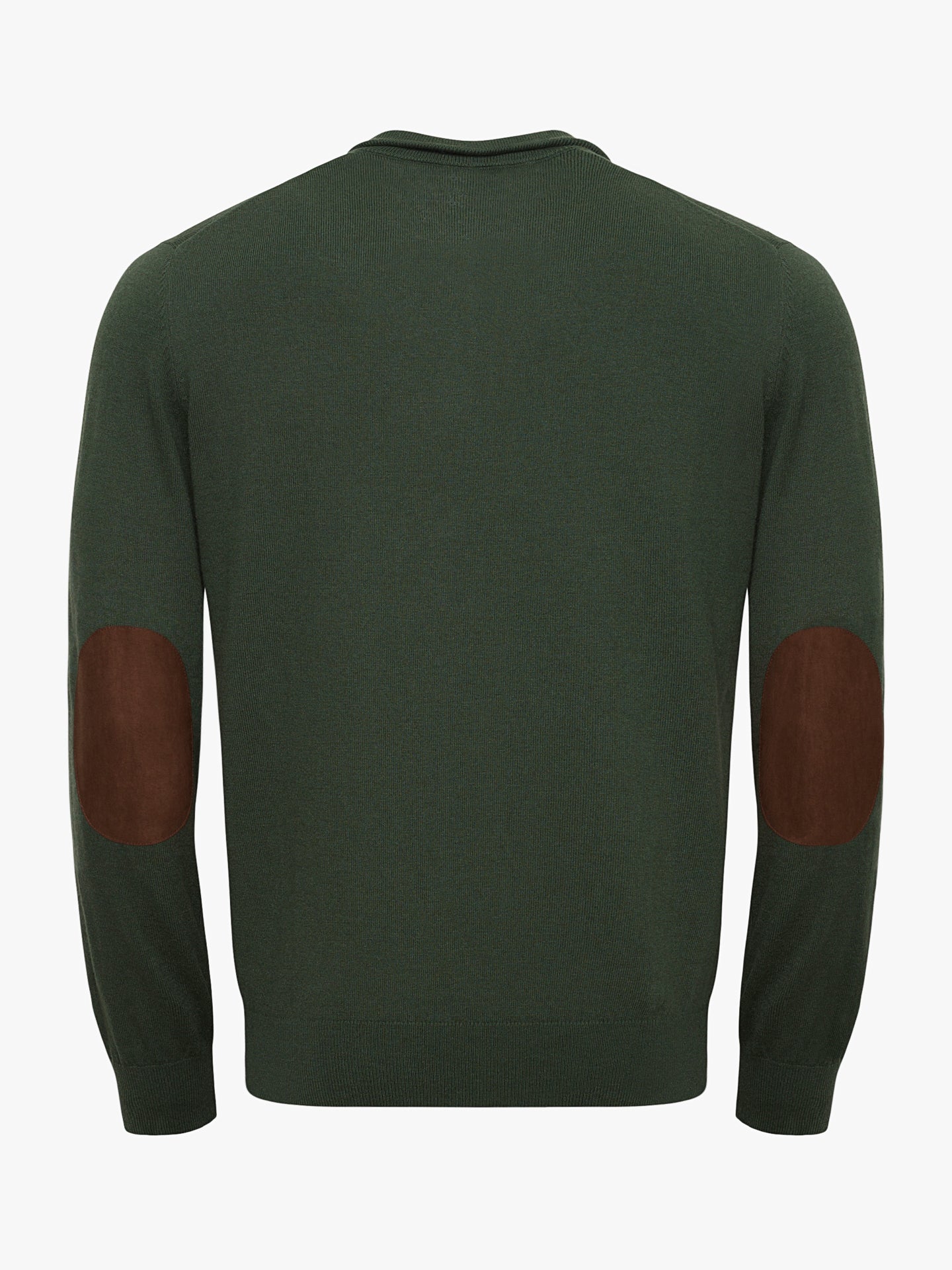 THIN GREEN PULLOVER WITH REGULAR FIT MR ELBOW PADS. BLUE
