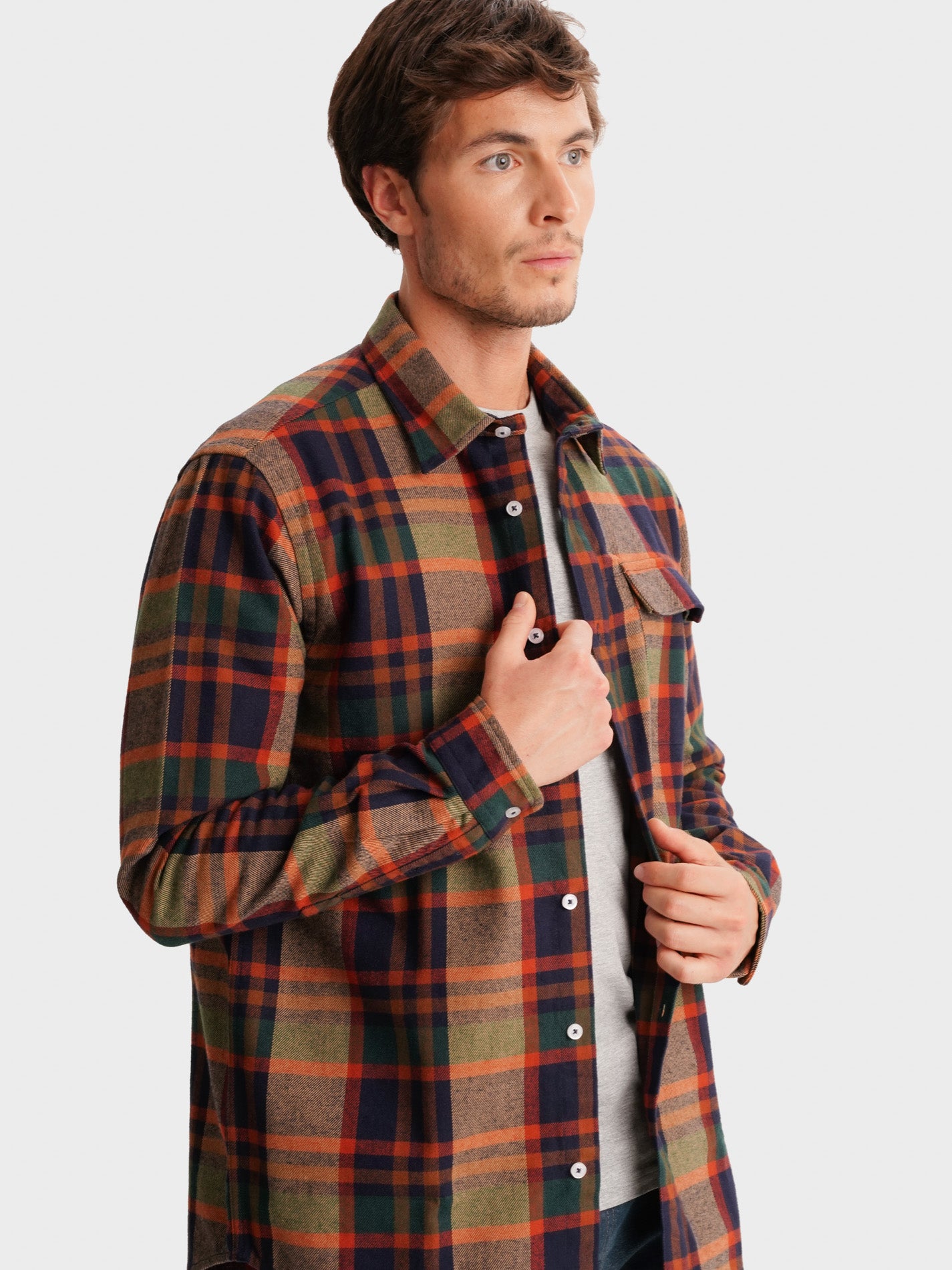 ORANGE OVERSHIRT REGULAR FIT MR. BLUE
