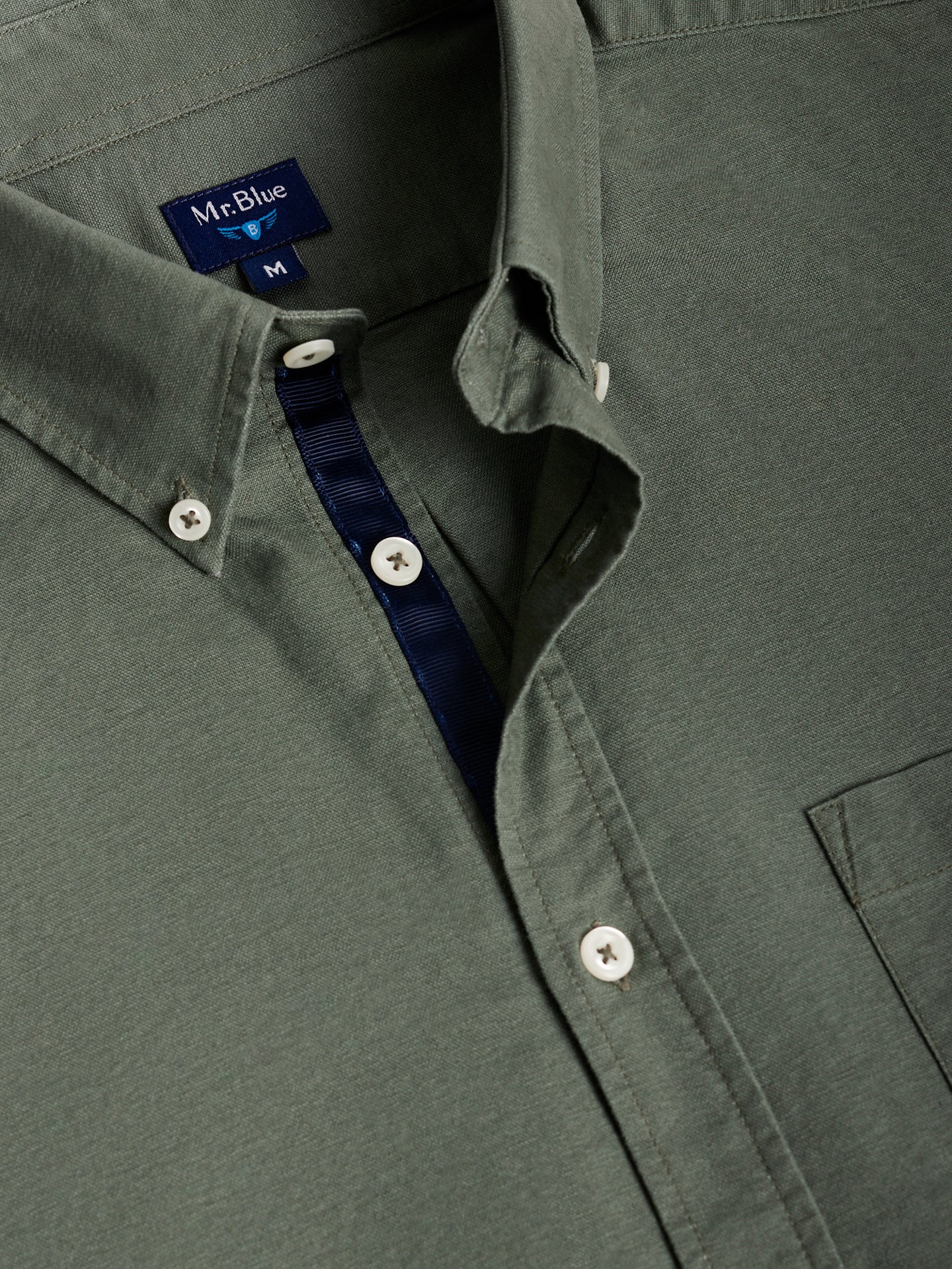 BLUE REGULAR FIT MR SHIRT. BLUE