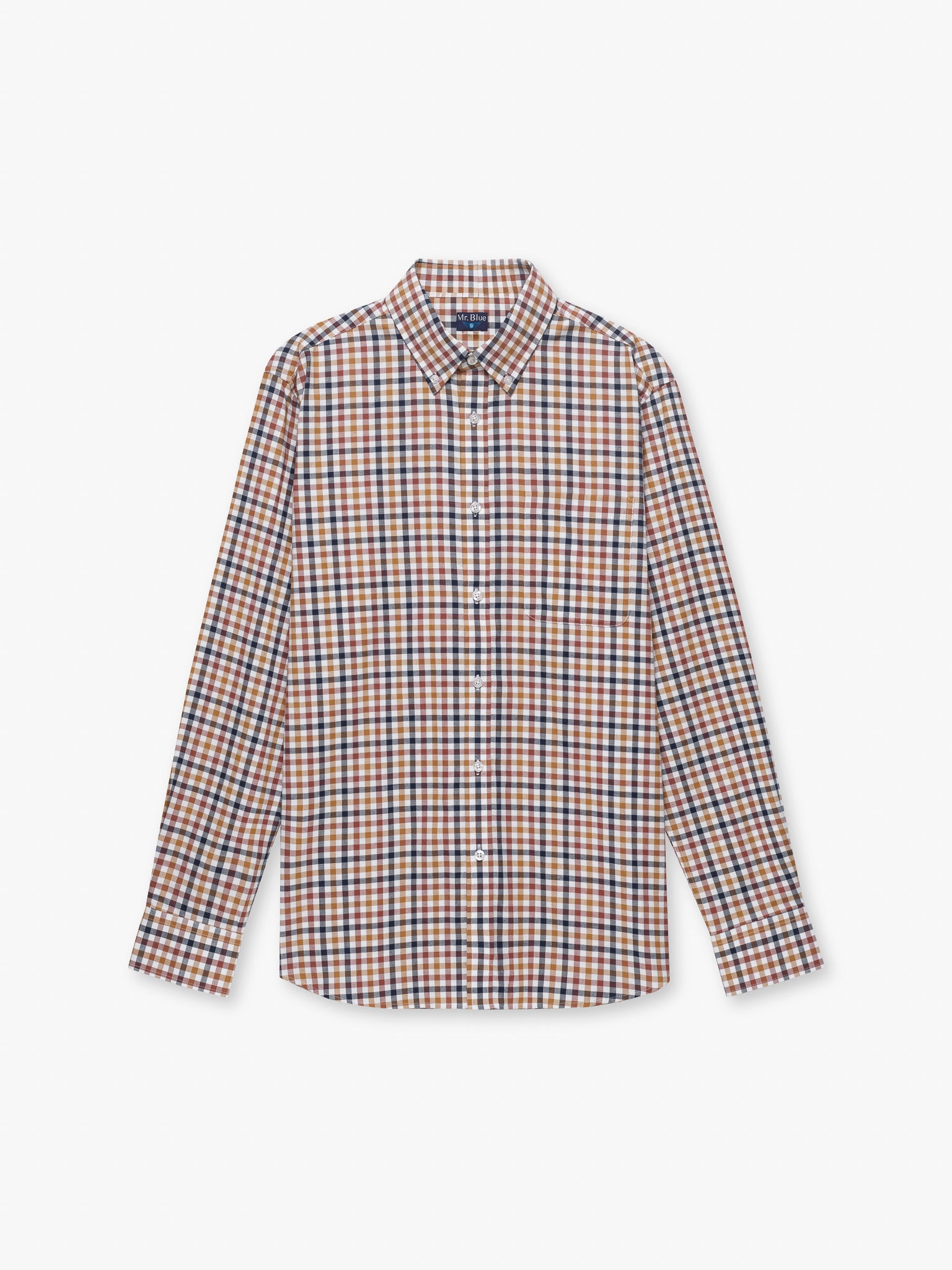 LONG SLEEVE BROWN SHIRT REGULAR FIT MR. BLUE