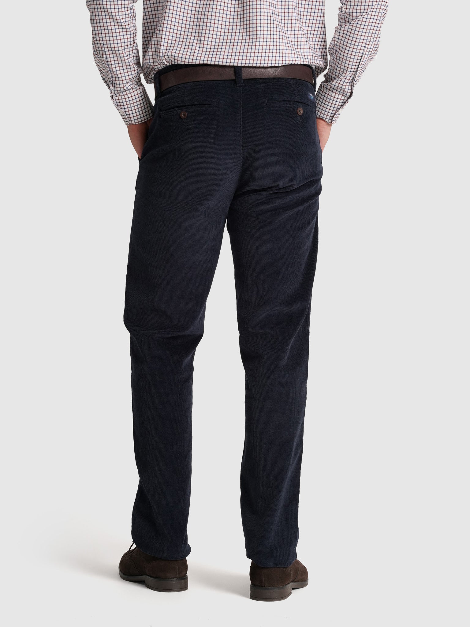BLUE COTTON TROUSERS CLASSIC FIT MR. BLUE