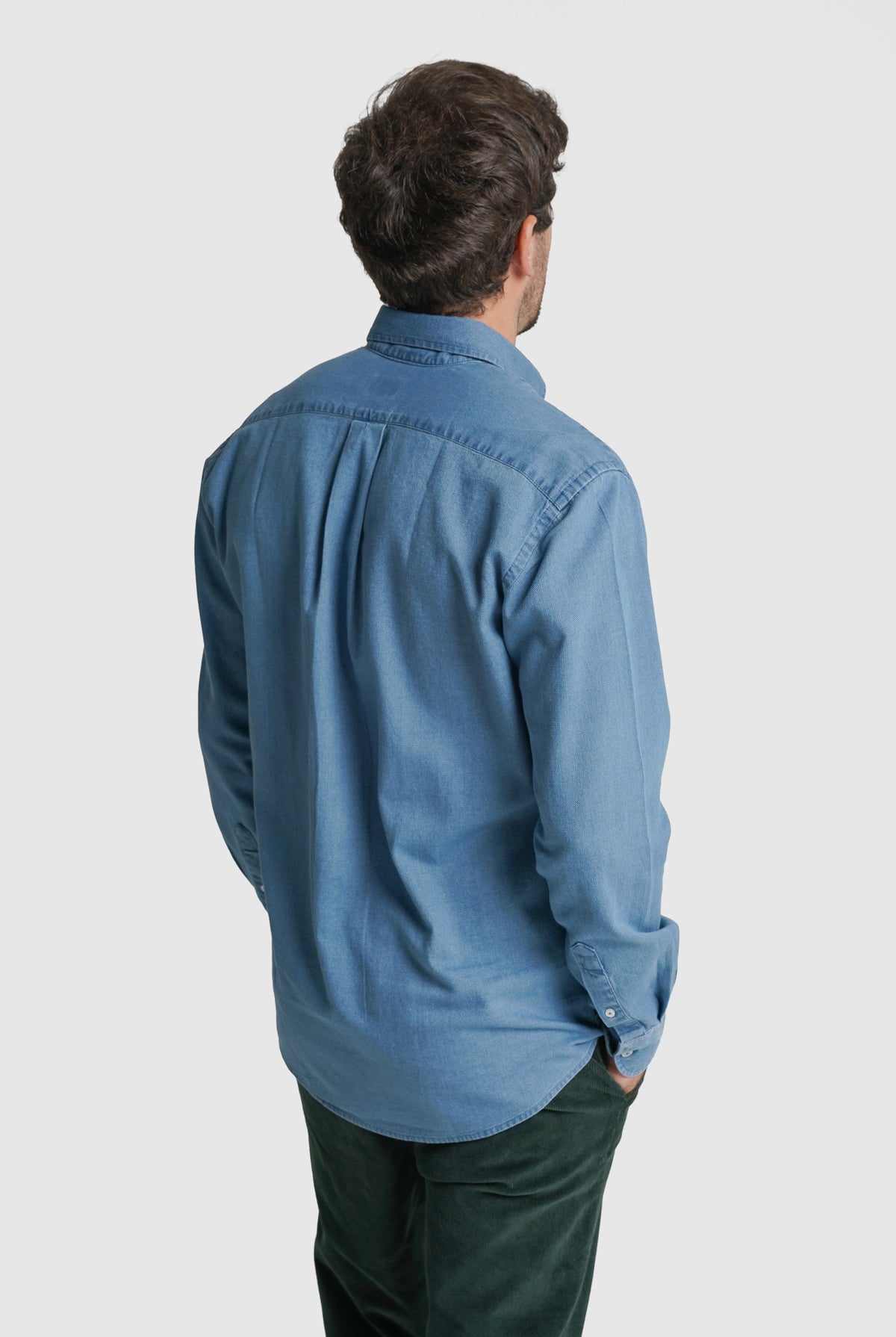 CAMISA GANGA REGULAR FIT AZUL LISA MR. BLUE