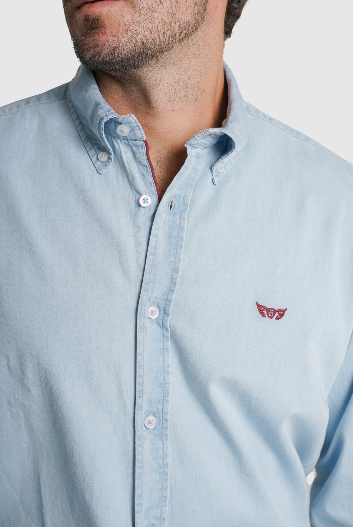 CAMISA TWILL REGULAR FIT AZUL LISA MR. BLUE