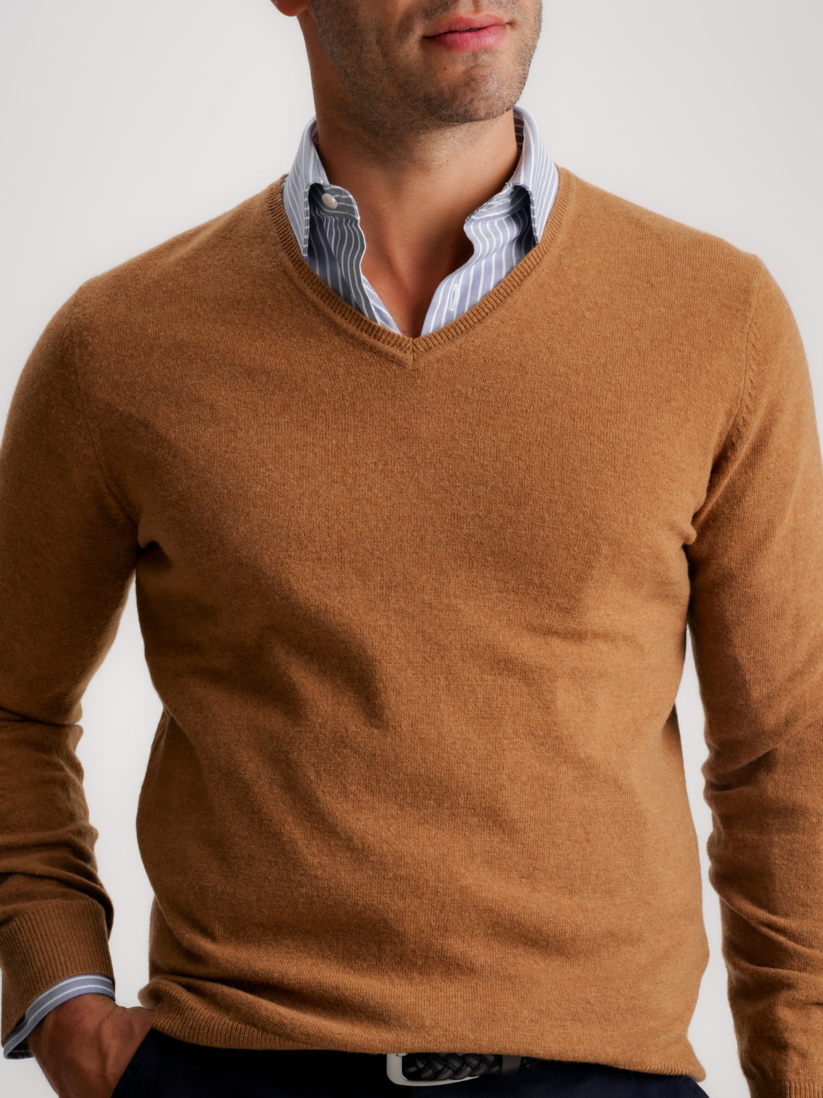 Mr. Blue Camel Thick Wool Pullover