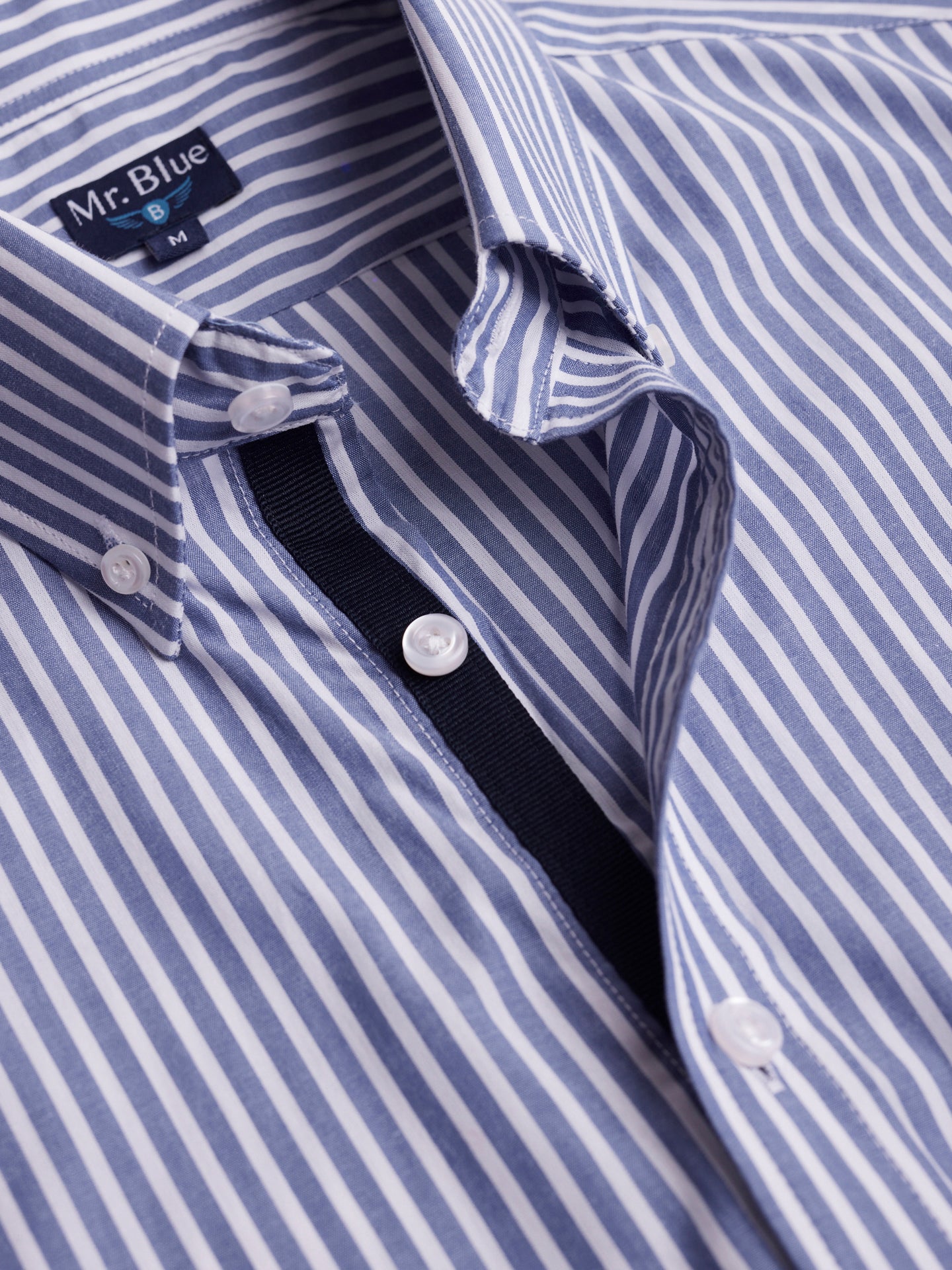 Regular Fit Blue Poplin Shirt Mr. Blue
