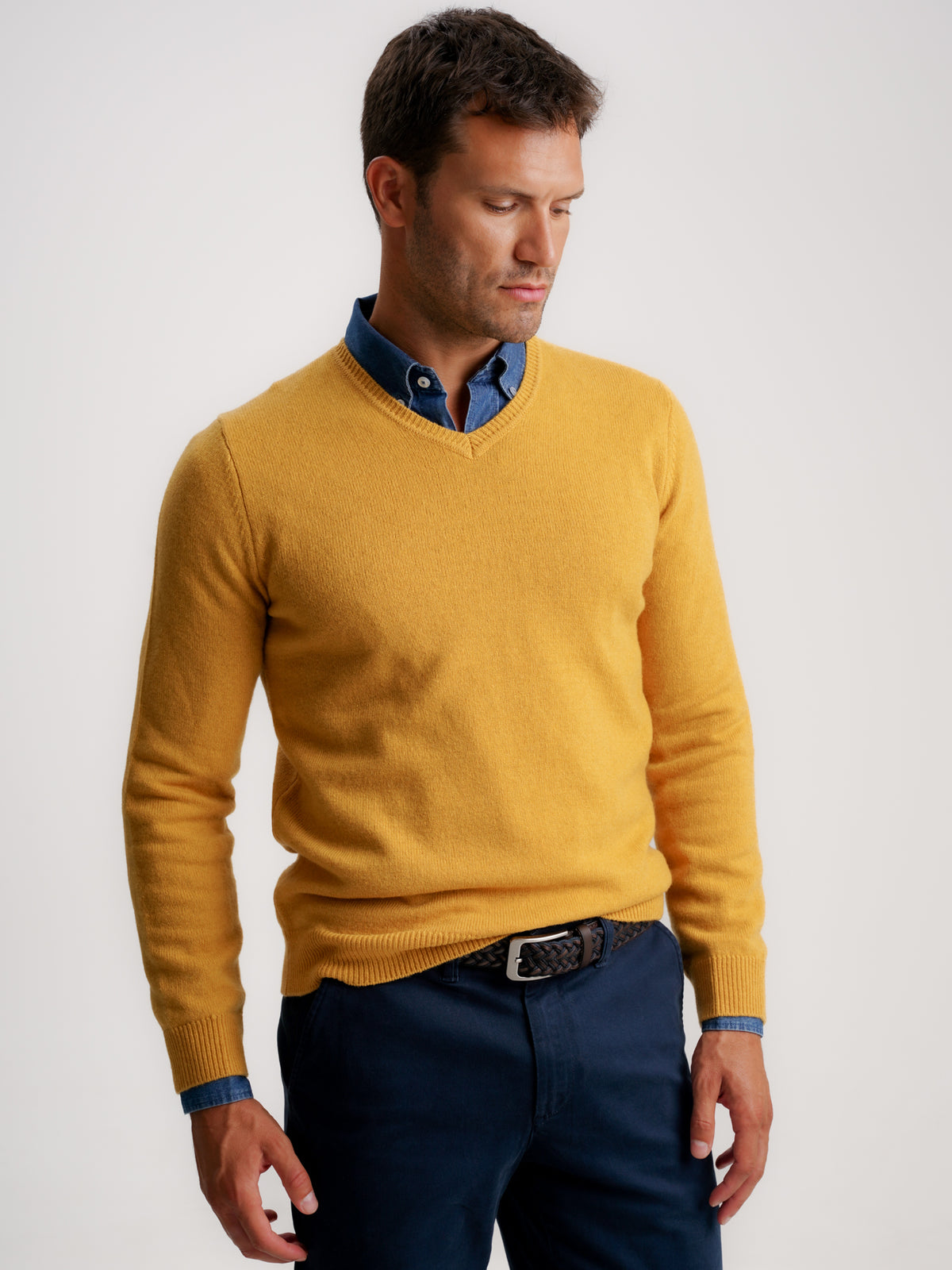 Mr. Blue Yellow Thick Wool Pullover