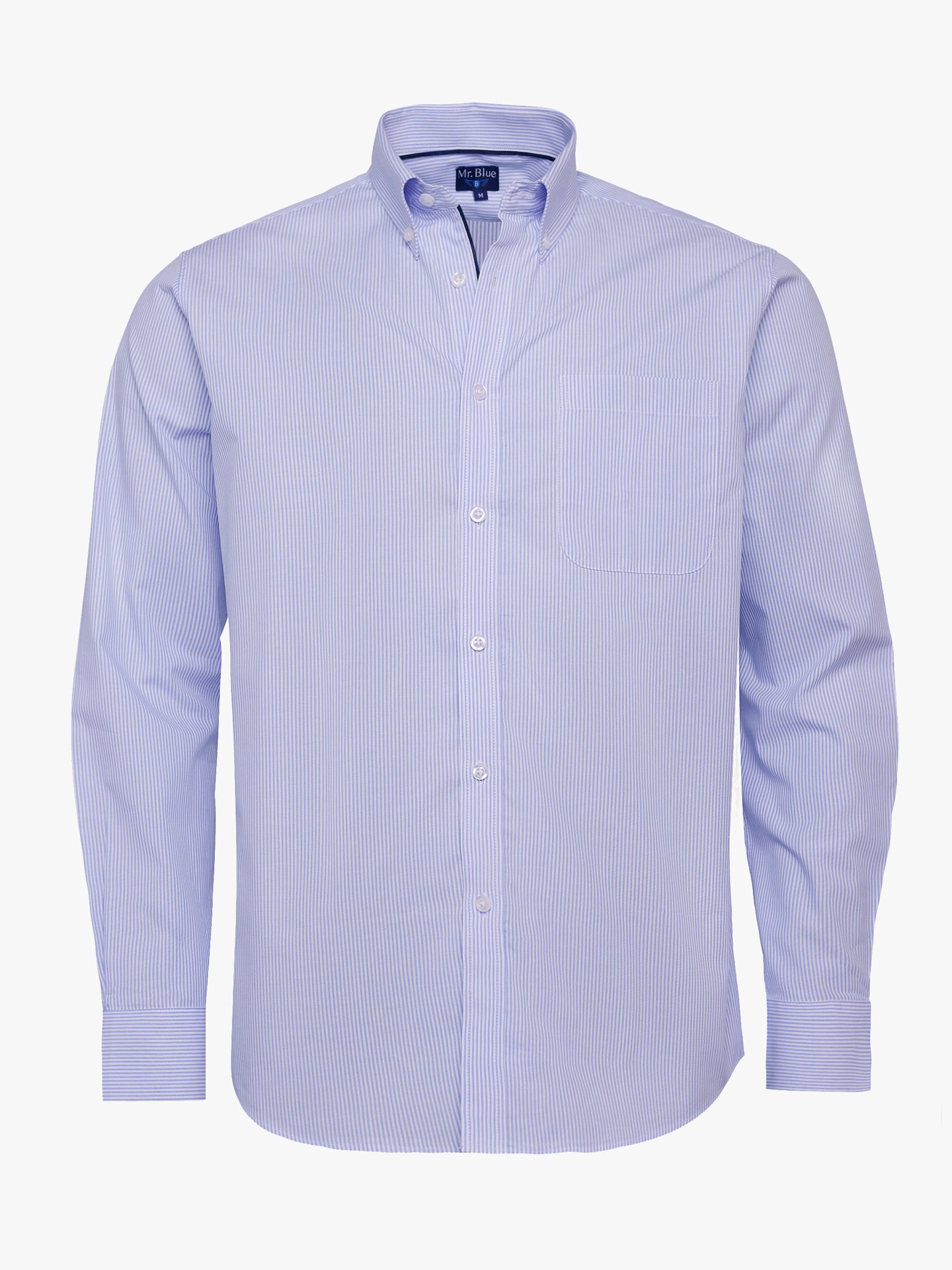 Regular Fit Blue Poplin Shirt Mr. Blue