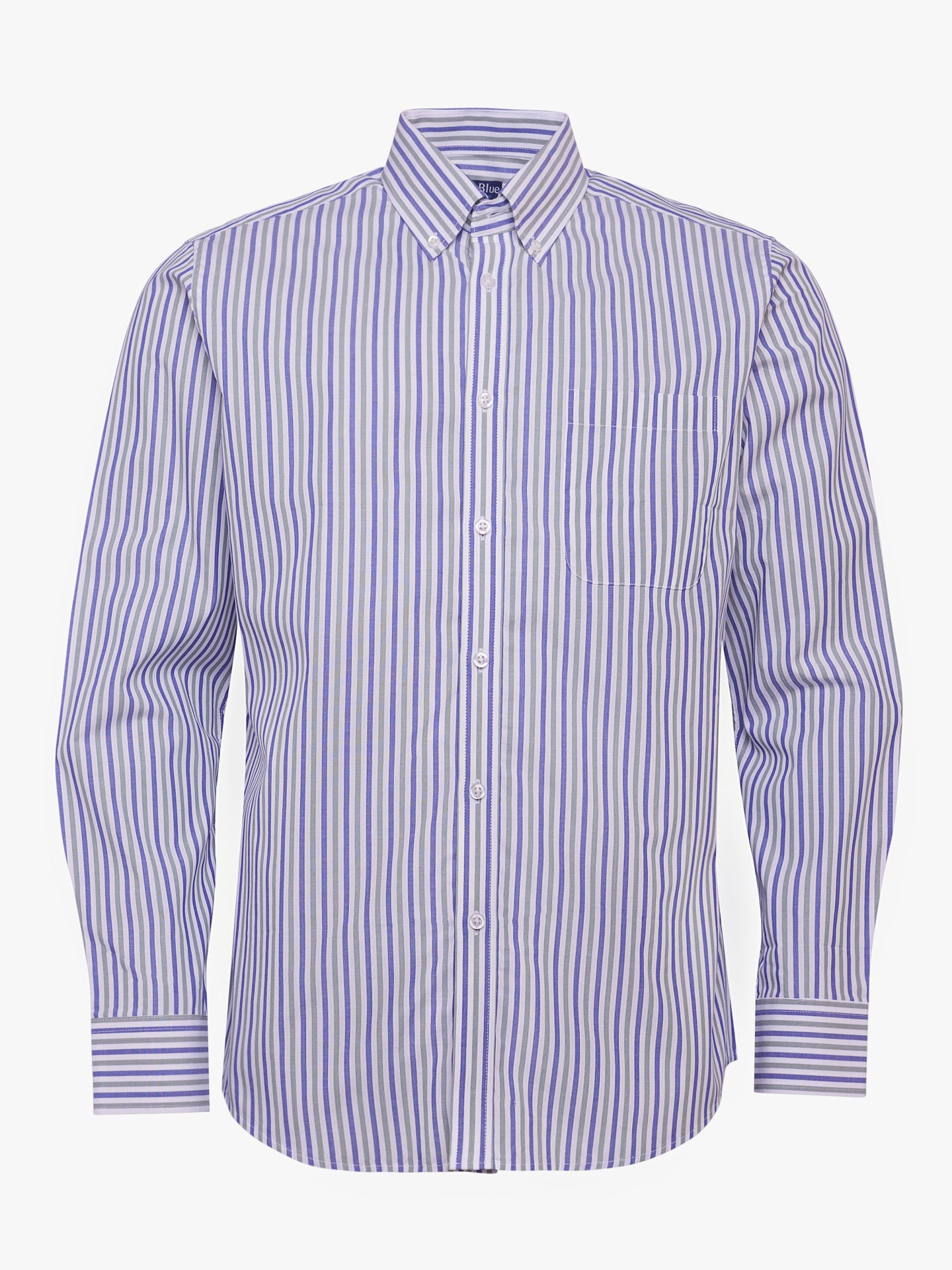 Regular Fit Blue Poplin Shirt Mr. Blue