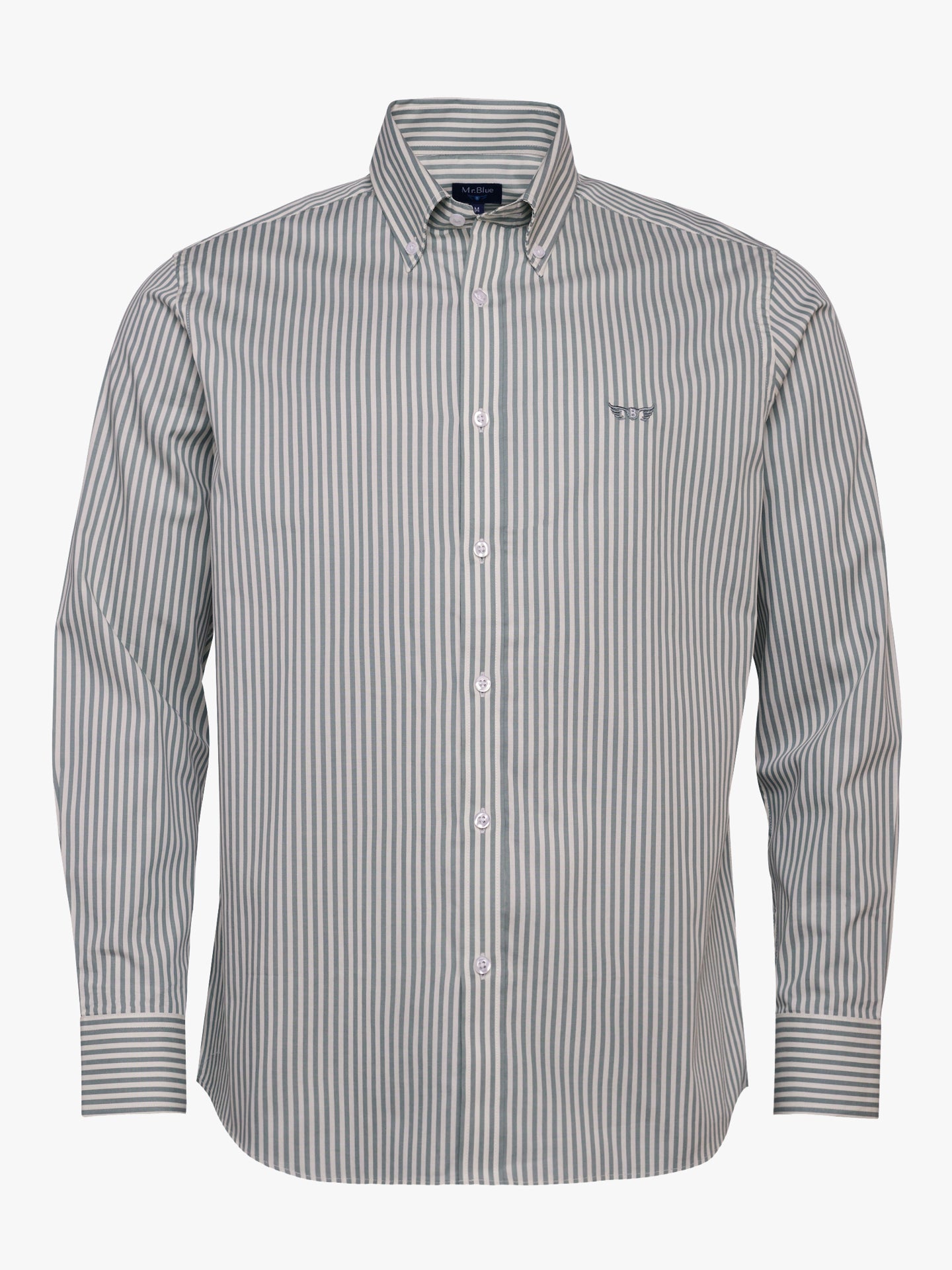 Regular Fit Twill Green Mr. Blue Shirt