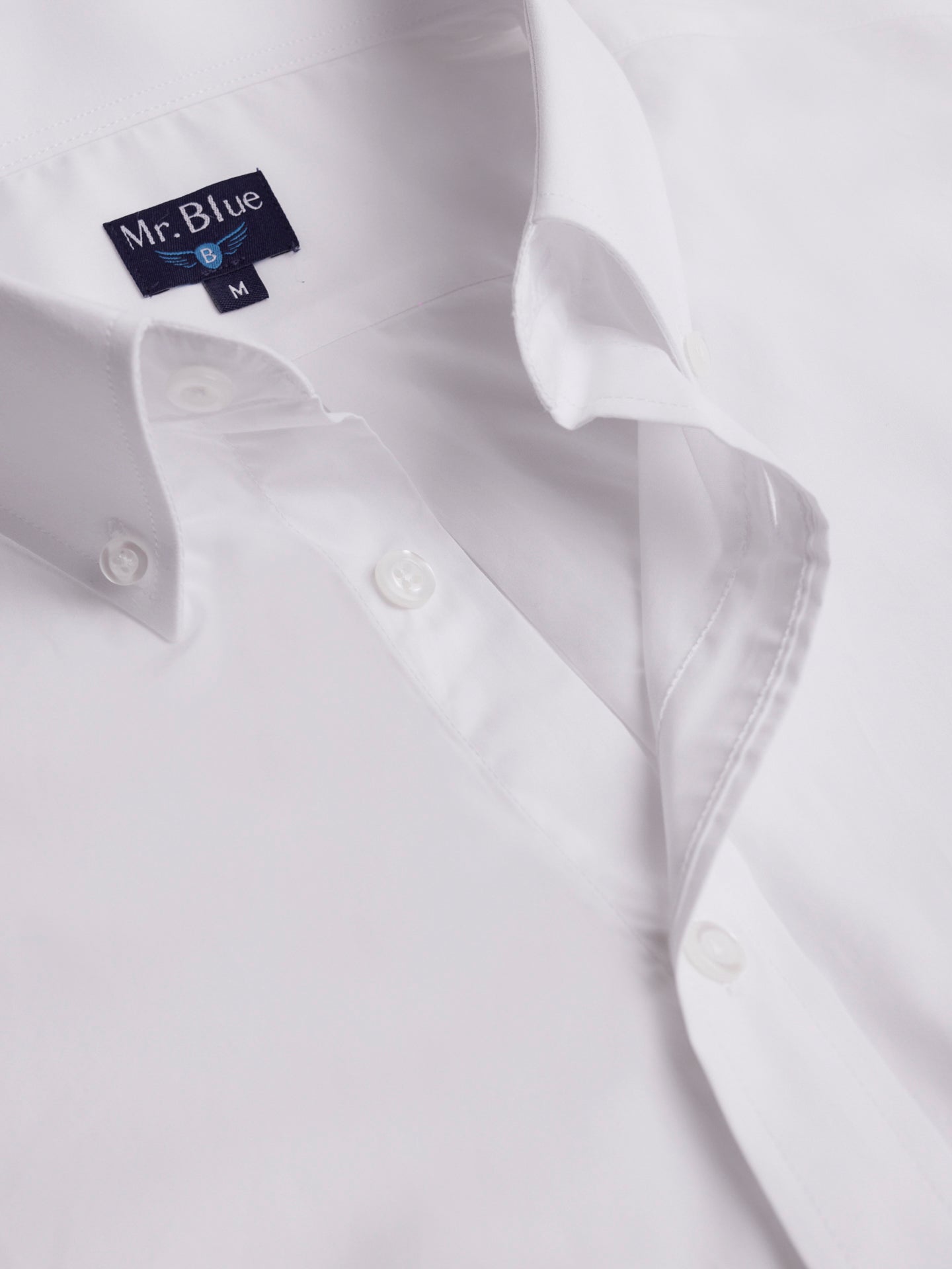 Regular Fit White Poplin Shirt Mr. Blue
